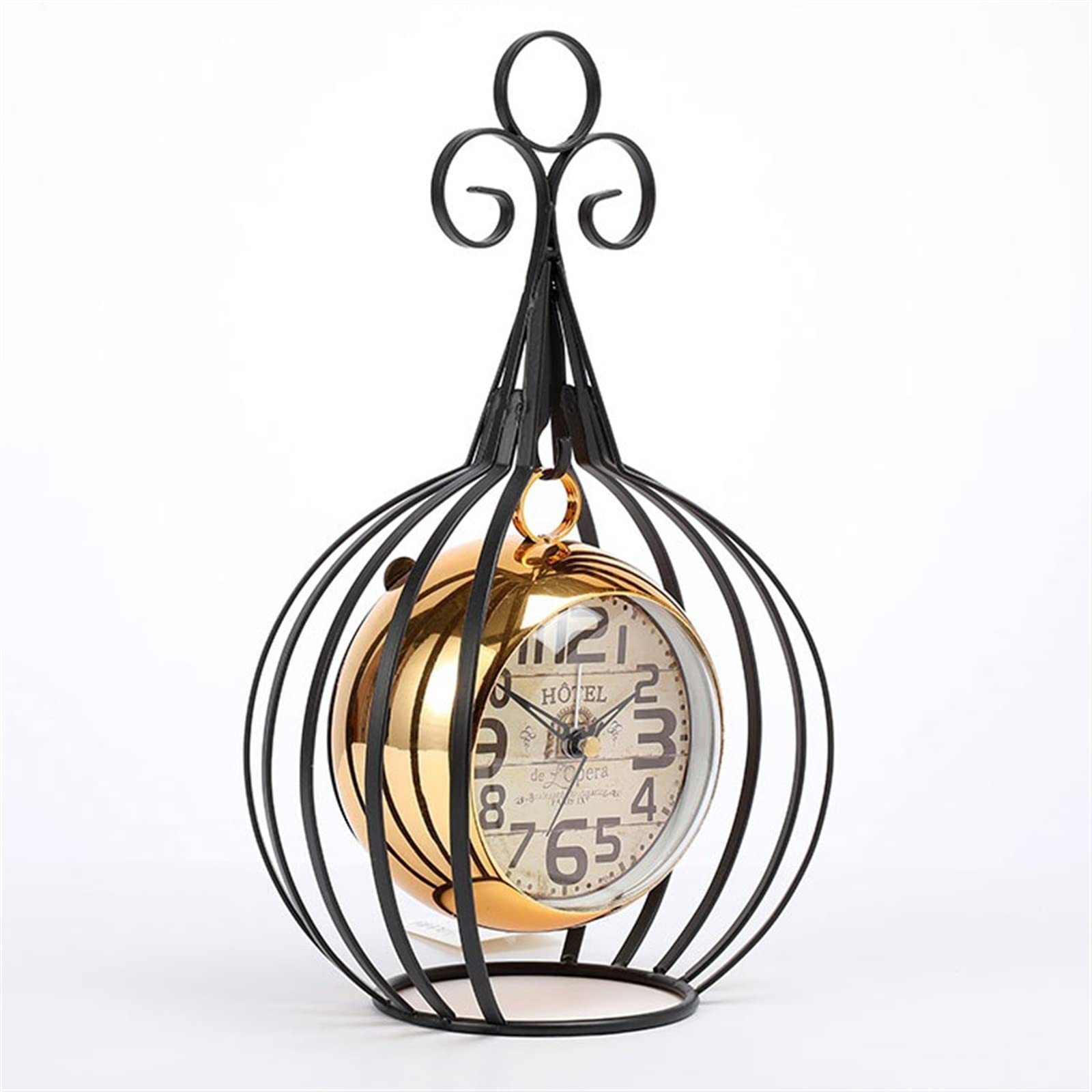 Décorative Nordic Light Luxe Fer Horloge Creative Craft Horloge Chambre Salon Décoration Horloge Silencieuse pour Bureau Chambre Table