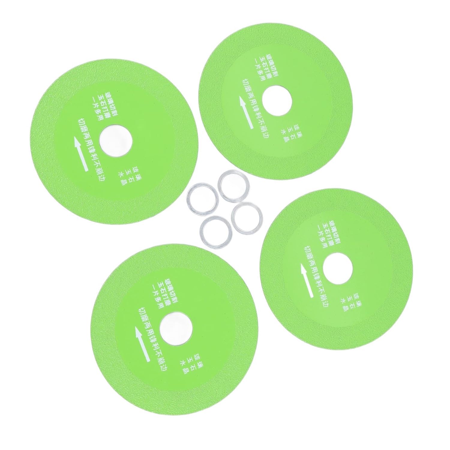 Garosa 4Pcs Glass Cutting Discs for Angle Grinder 4 Inch High Manganese Steel Saw Blade Cutting Wheel Thin Saw Blade Wheel for Ceramic Jadestone Wine Bottle