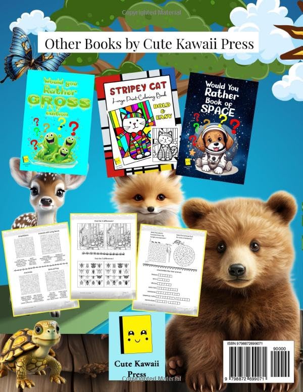 Animals Activity Book For Kids Ages 9 - 12: Fun & Relaxation Puzzles. Word Search, Crosswords, Mazes, Spot the Difference, Coloring, Drawing and More! image 3