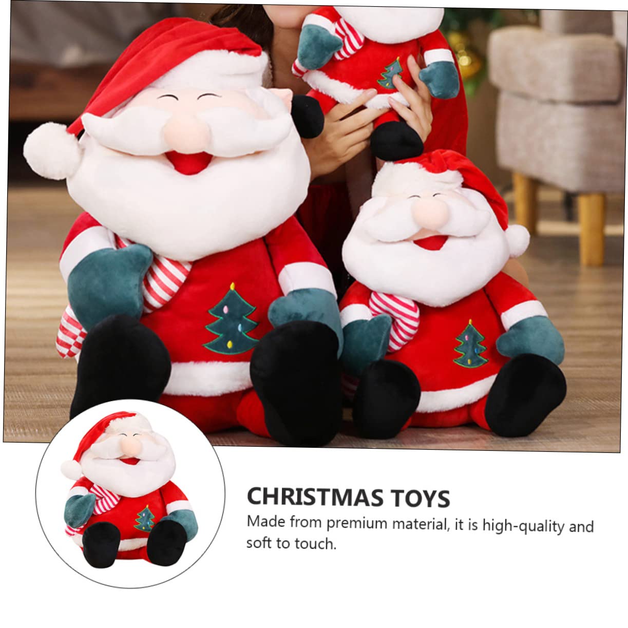 UPKOCH Pupazzo Di Babbo Natale Gigante Peluche Morbido e Confortevole Giocattolo Natalizio Regalo Per Ragazzo Ragazza Ragazza e Festività