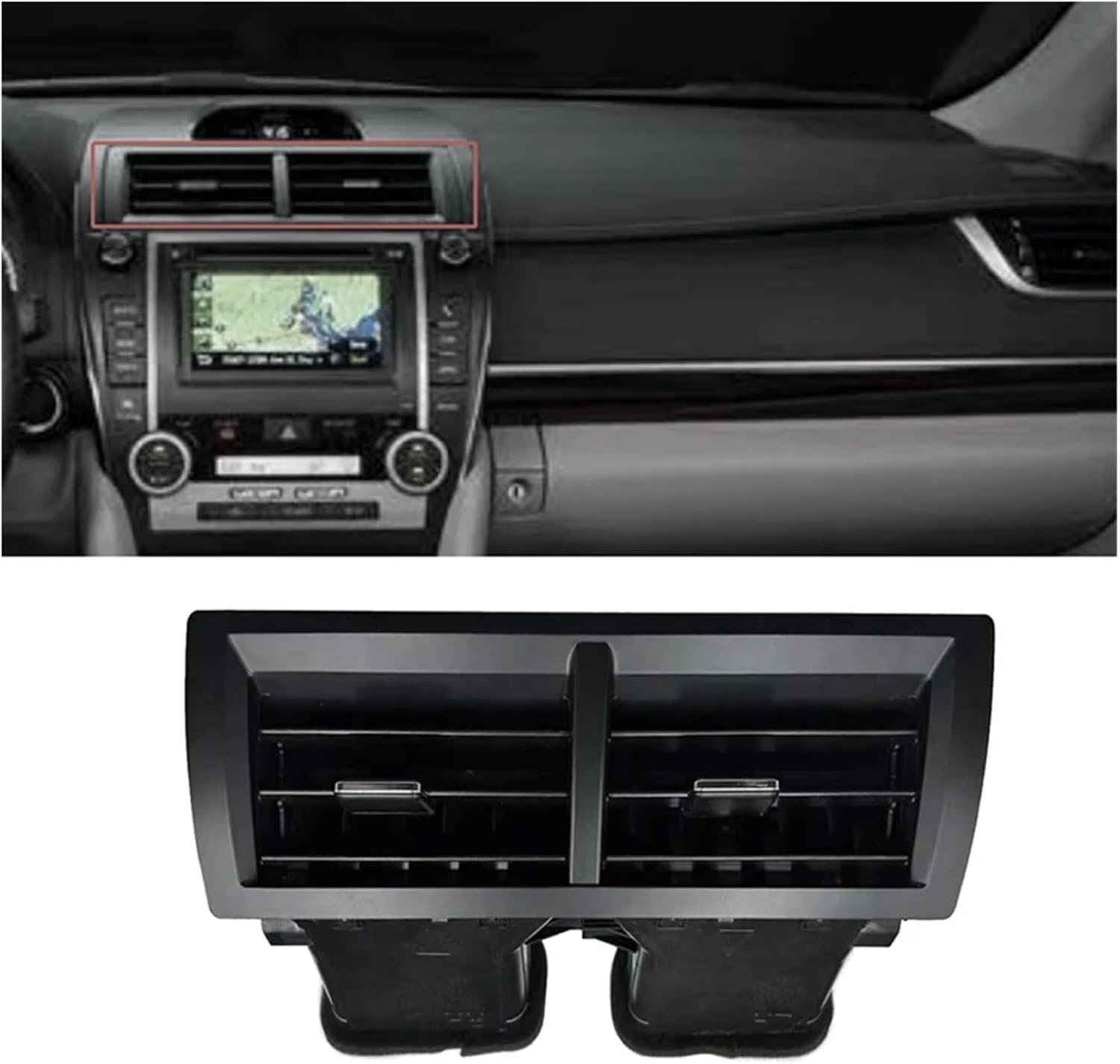 Compatible For Toyota Camry 2012-2017 Center Console Air Vent Grille Trim Car Dashboard Air Conditioning Outlet Assembly, Front left