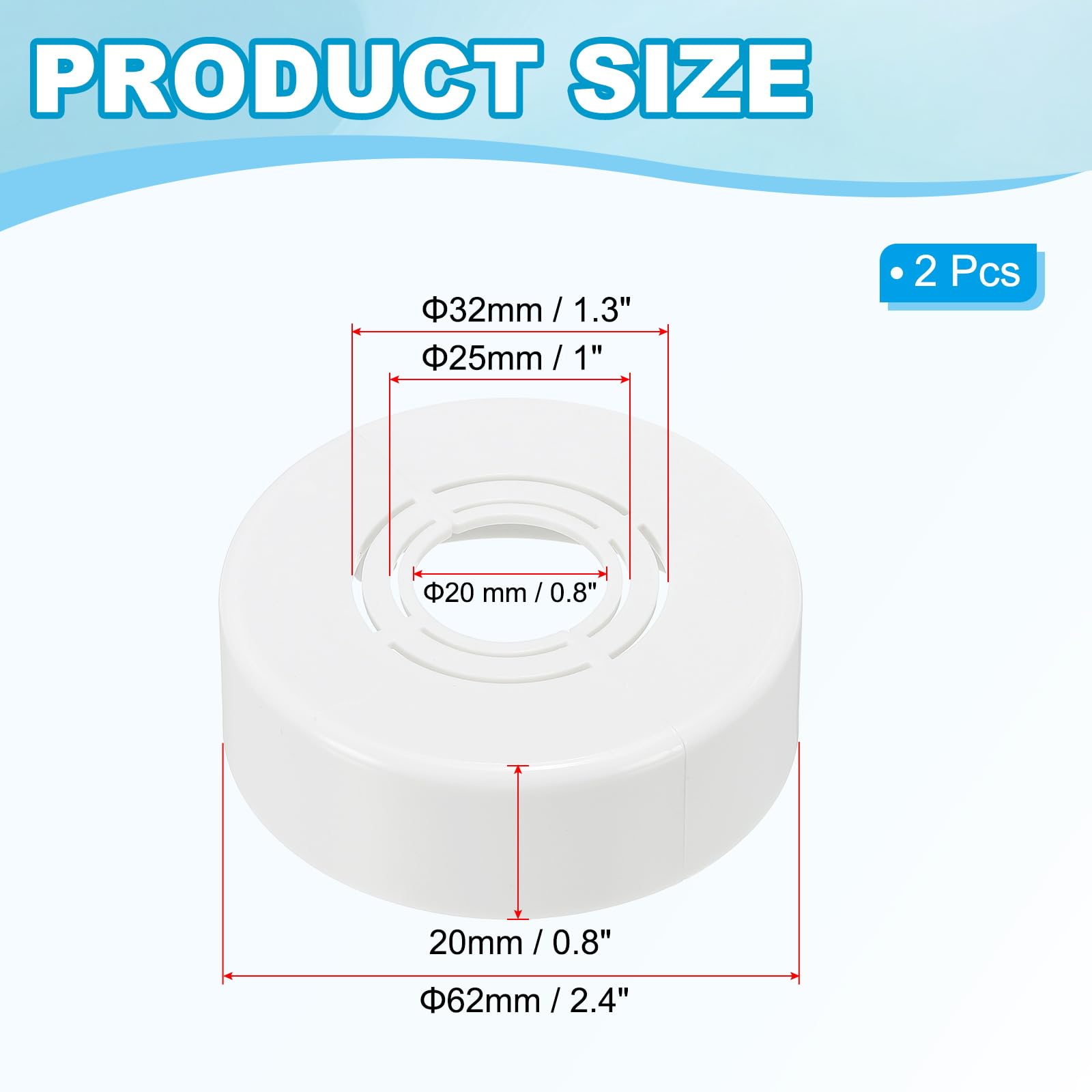 PATIKIL Wall Split Flange 0.8/1/1.3 Inch - Image 2