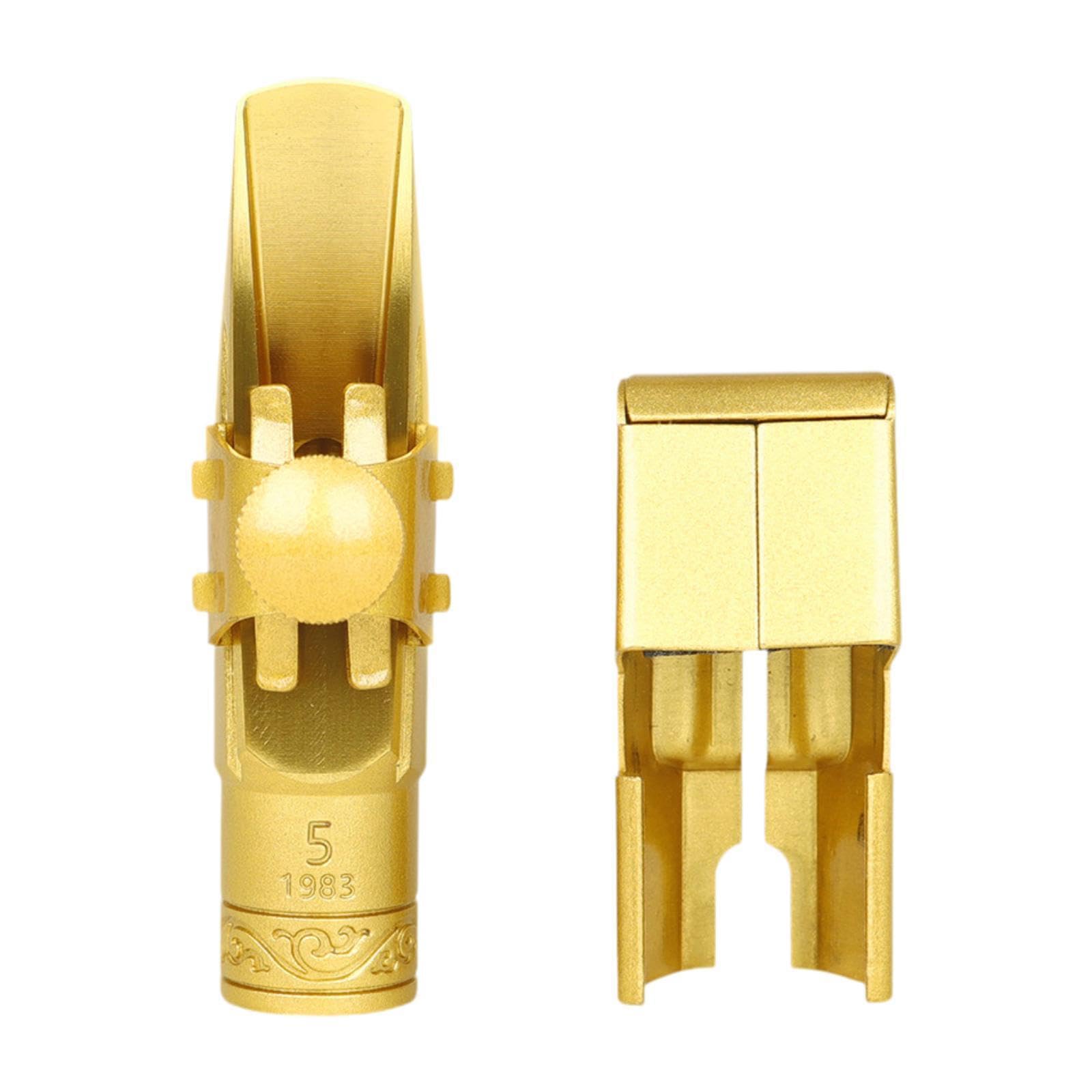 Boquilla de saxofón profesional chapada en oro, diseñada para | que buscan claridad de sonido y boquillas para saxofones altos con parches de ligadura.