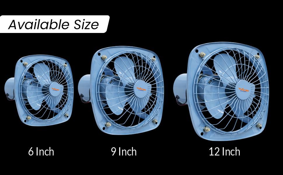 Image of Altino Heavy Duty Fresh Air Exhaust Fan for Industrial, Kitchen, Home, etc| High Speed Motor, Energy Efficient, Low Noise Operation & Easy to Clean, 1 Yr Warranty (Grey, 9 Inch, Ultra Hi-Speed)