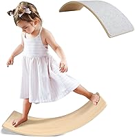 Vista 1 de Gentle Monster - Tabla de equilibrio oscilante de madera, juguete de madera natural Montessori para niños pequeños y adultos; juguete de aprendizaje