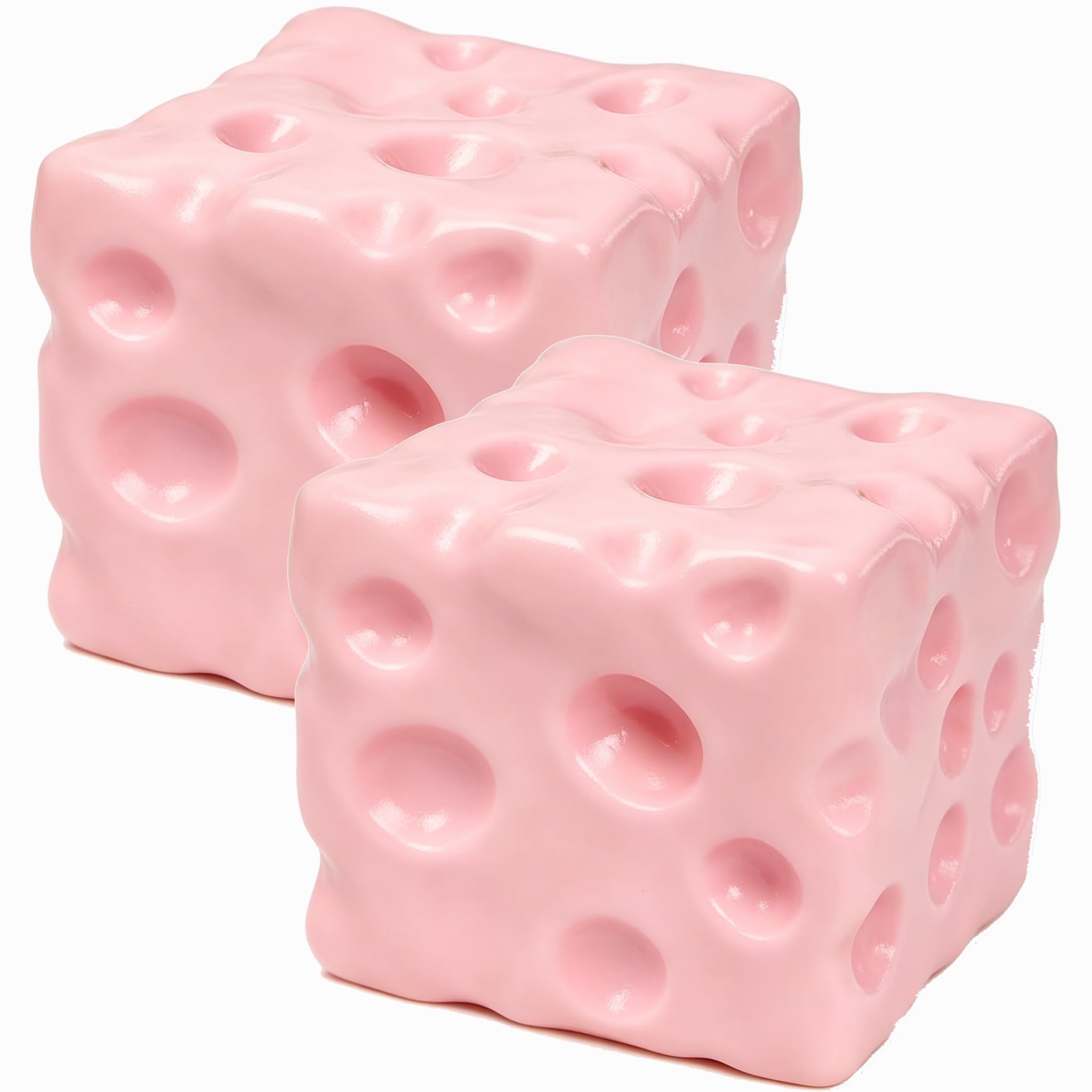 Pink Cheese Squishy Toys – Squeeze Luck Cheese Squishy, Cute Sensory Toy for Kids & Adults,Soft Novelty Slow Rising Sensory Cheese Stress & Anxiety Relief Fidget Toys (2PCS-Pink)