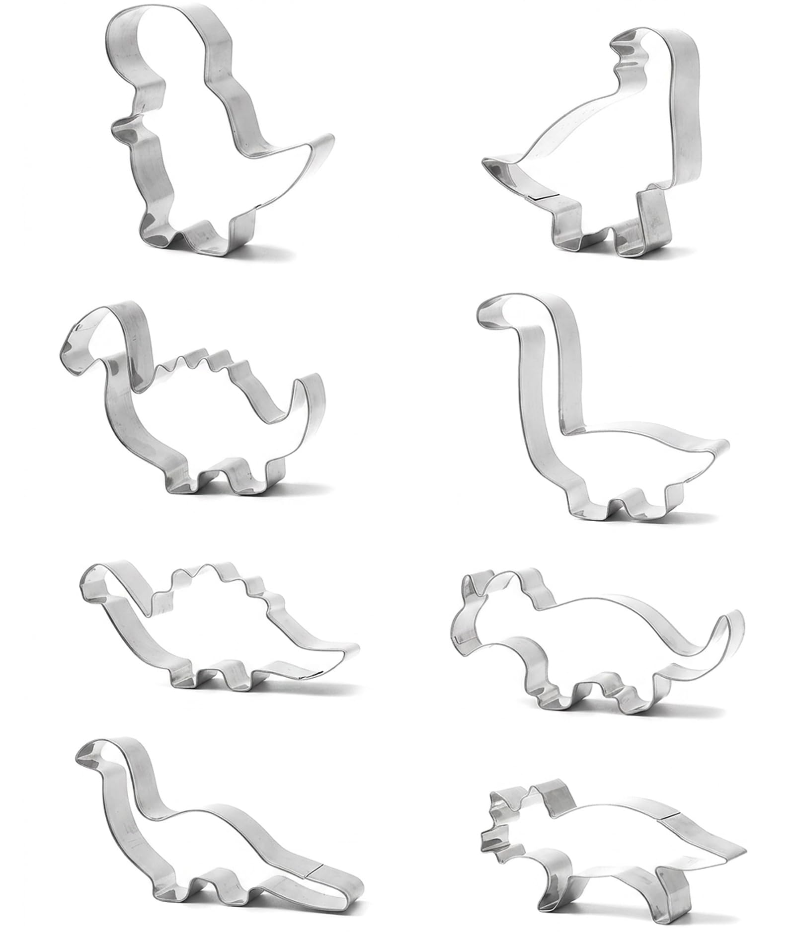 8 PCS Cookie Cutter Shapes for Kids, Dinosaur Cookie Cutter Set with Eight Different Designs, Ideal for Baking Activities and Dino Themed Parties, Includes T-Rex and Triceratops Shapes-picture-14