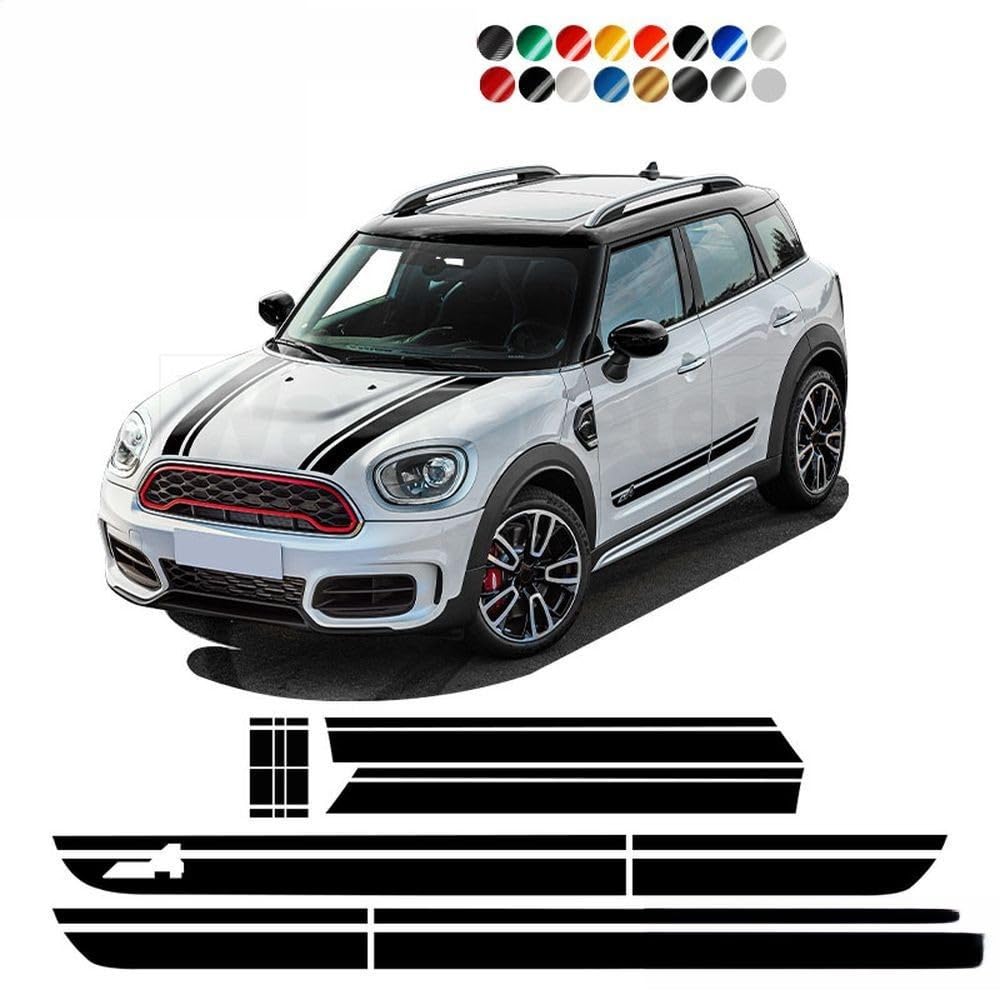 Door Side Stripes Sticker John Cooper Works Car Hood Bonnet Trunk Vinyl for Mini Countryman F60 All4 Jcw 2023-On 2023 2023