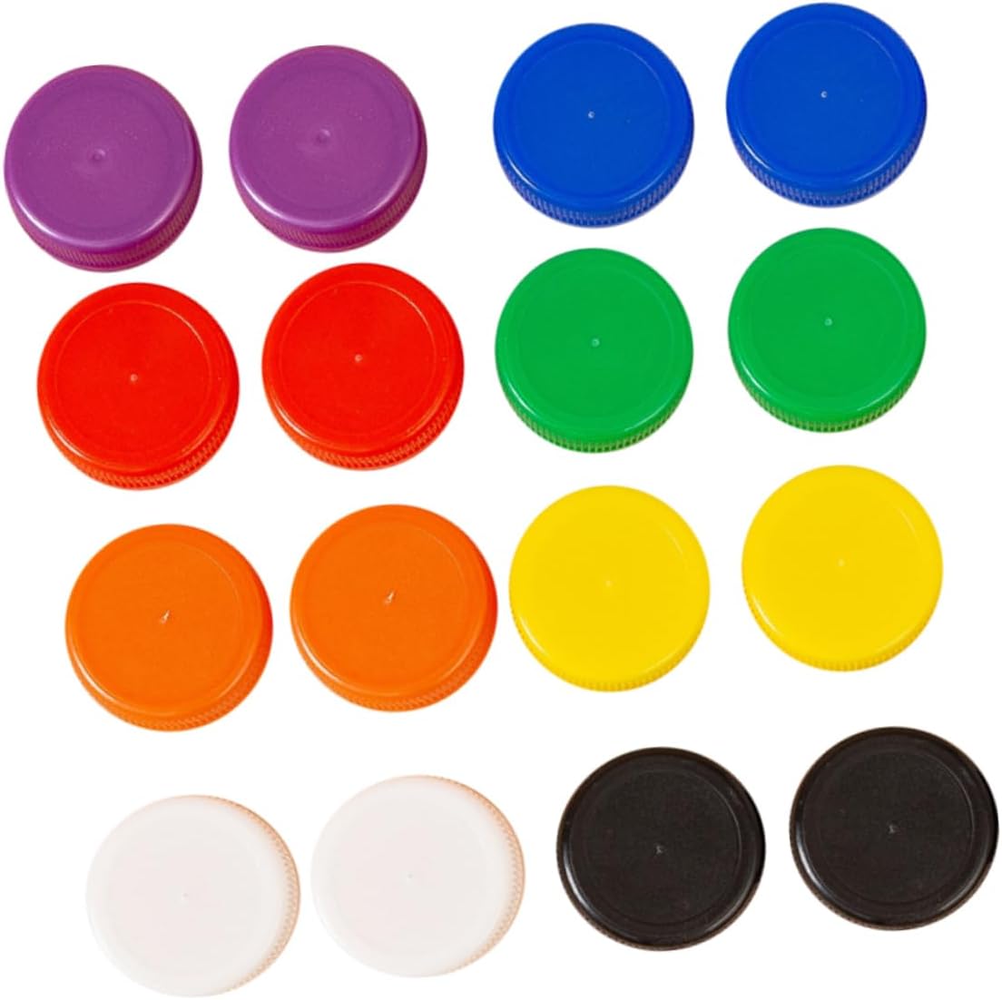 200pcs Plastic Bottle Caps for DIY Crafts for Art Projects Education Scrapbooking Creative Activities
