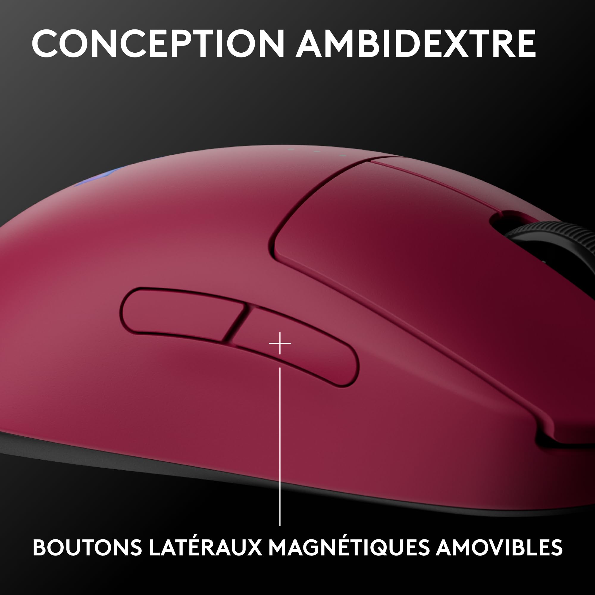 Logitech G Souris de Jeu sans Fil Pro 2 Lightspeed, jusqu'à 4 Boutons latéraux magnétiques Personnalisables et commutables, Chargeur USB-C, capteur 32k DPI pour pour PC/Mac.