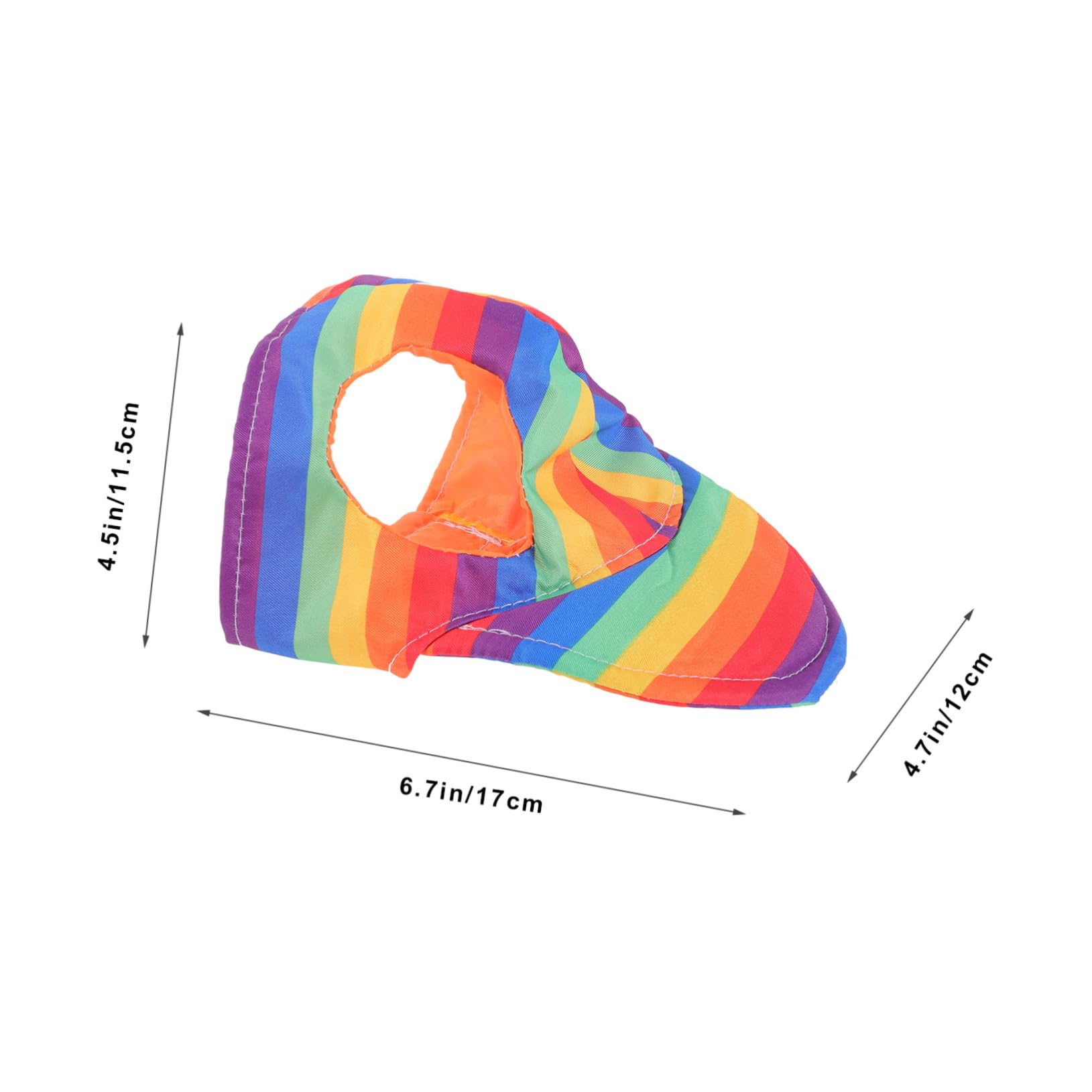 VANZACK Adjustable Dog Baseball Hat with Ear Decorative Sun Hat for Pets for Outdoor Activities Keeps Your Dog Cool and Stylish Rainbow Color