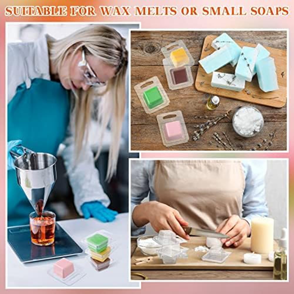 Fyearfly Lot De 100 Moules à Cire En PET à Clapet Pour Un Rangement