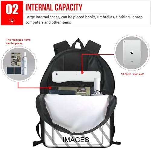 Miniatura 3 de Juego de mochila con estampado de mantis rezando, mochila escolar ligera con lonchera y estuche para lápices, Mantis rezando, Mochilas Daypack