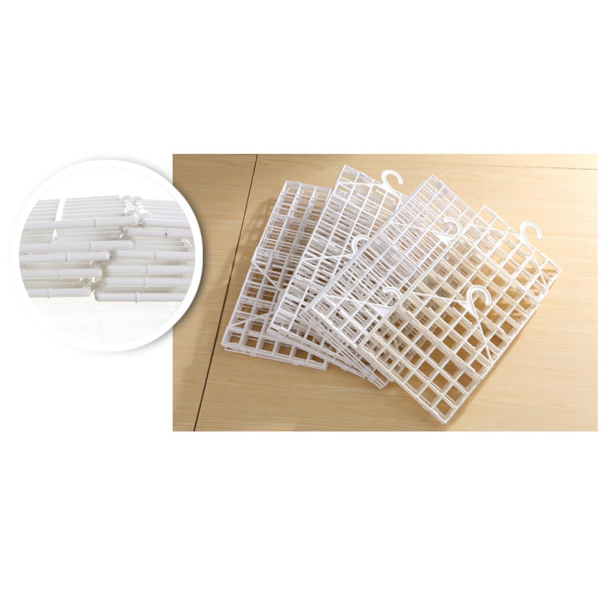 YARNOW Organizador y Gancho para Ropa de Armario de Plástico Plegable Colgante Blanco Diseño de Múltiples Pijamas y Sombreros, Adecuado para Dormitorio
