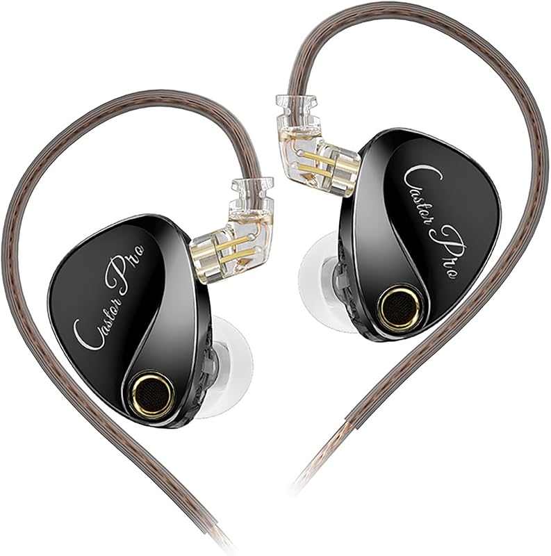 CCA KZ Castor Pro Tunable in Ear Monitor, Improved Bass in Ear Headphones | HiFi Dual-Dynamic Driver Gaming Earbuds, IEM Earphones with 2PIN-C Detachable Cable