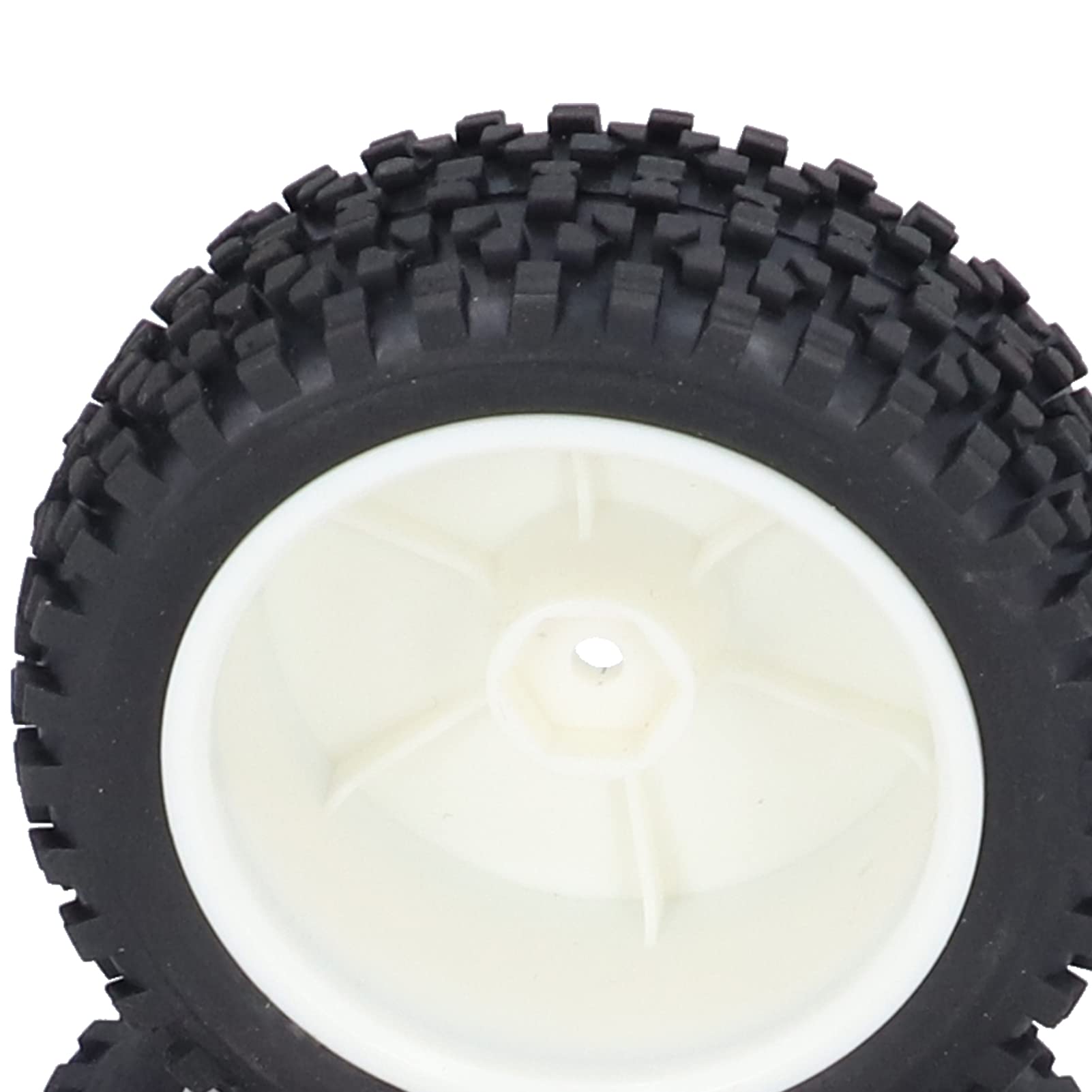 Set 4 Pezzi Pneumatici RC 1/10, Ruote in Gomma per Auto da Corsa e Buggy Telecomandati, Mozzi Ruota ad Alta Resistenza, Sostituzione Professionale per Modellismo, Grip Ottimale, Nero