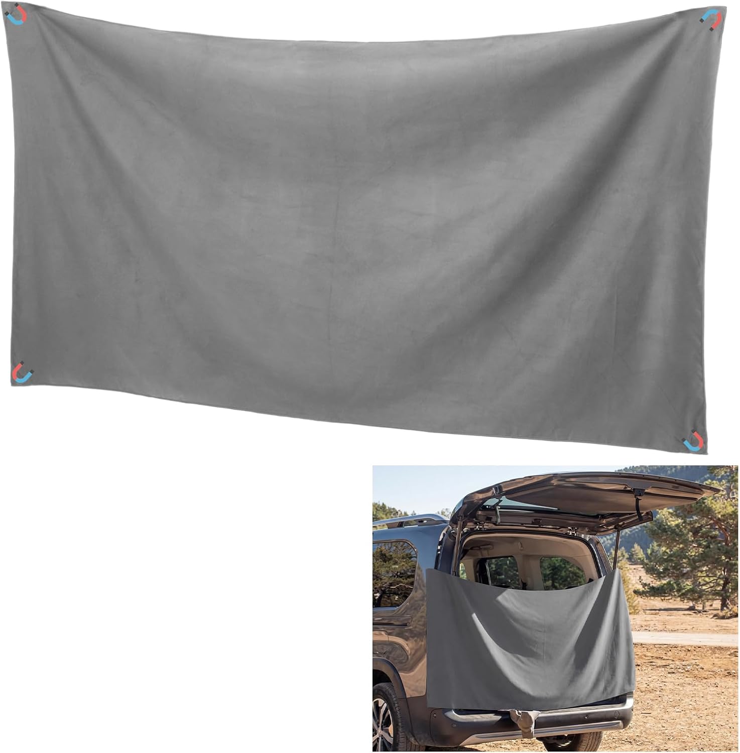 Frienda 2 Pack Oversized 75"x40" Magnetic Beach Towel Quick-Dry Microfiber Towel Extra Large Accessories Absorbent and Sand-Resistant for Pool Travel Bath Camping Men Women Adults Gift(Black)
