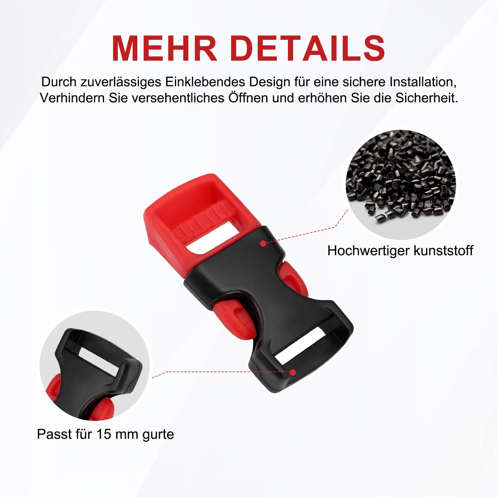 3 Stück Schnallen und Verschlüsse mit 2 Helmüberzug, Allgemein Schnellverschluss Schnalle, Fahrradhelm Verschluss für Motorrad MTB E-Bike Helm