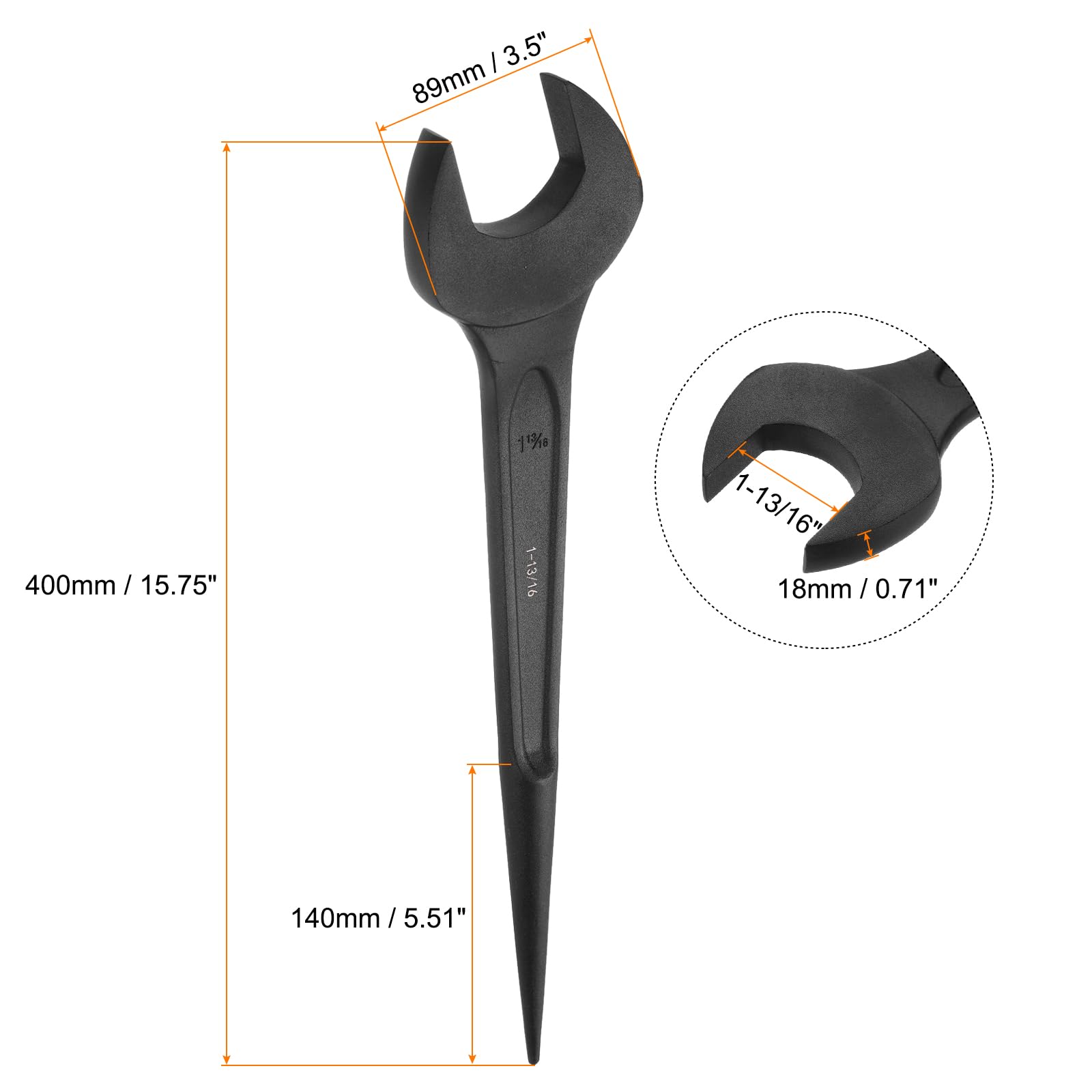 HARFINGTON Clé De Construction à Extrémité Ouverte 1-5/16