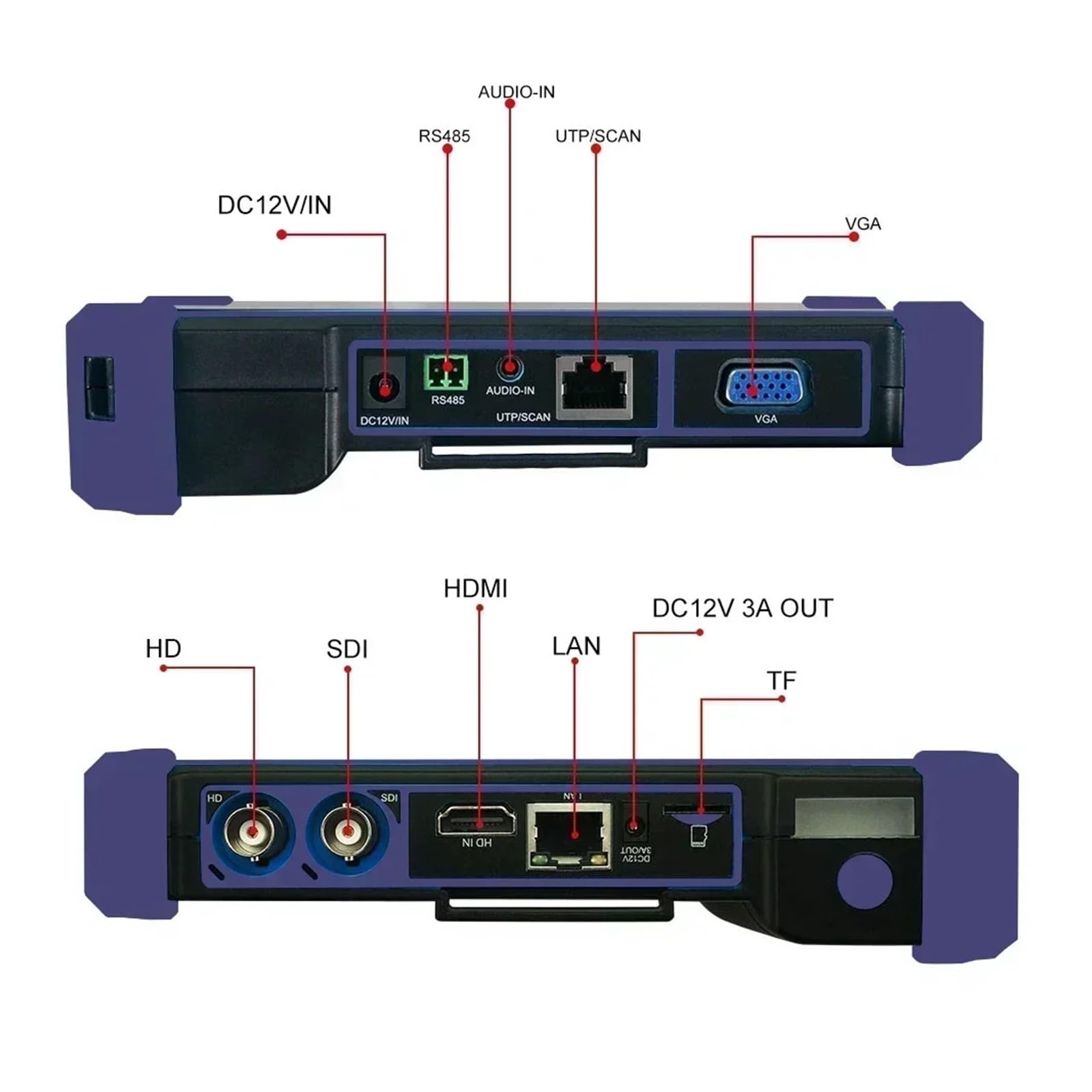 CCTV Tester, Tester IPC CCTV AHD CVI TVI SDI Test Telecamera IP 4K Tracciante Cavo Ingresso HDMI PTZ VGA