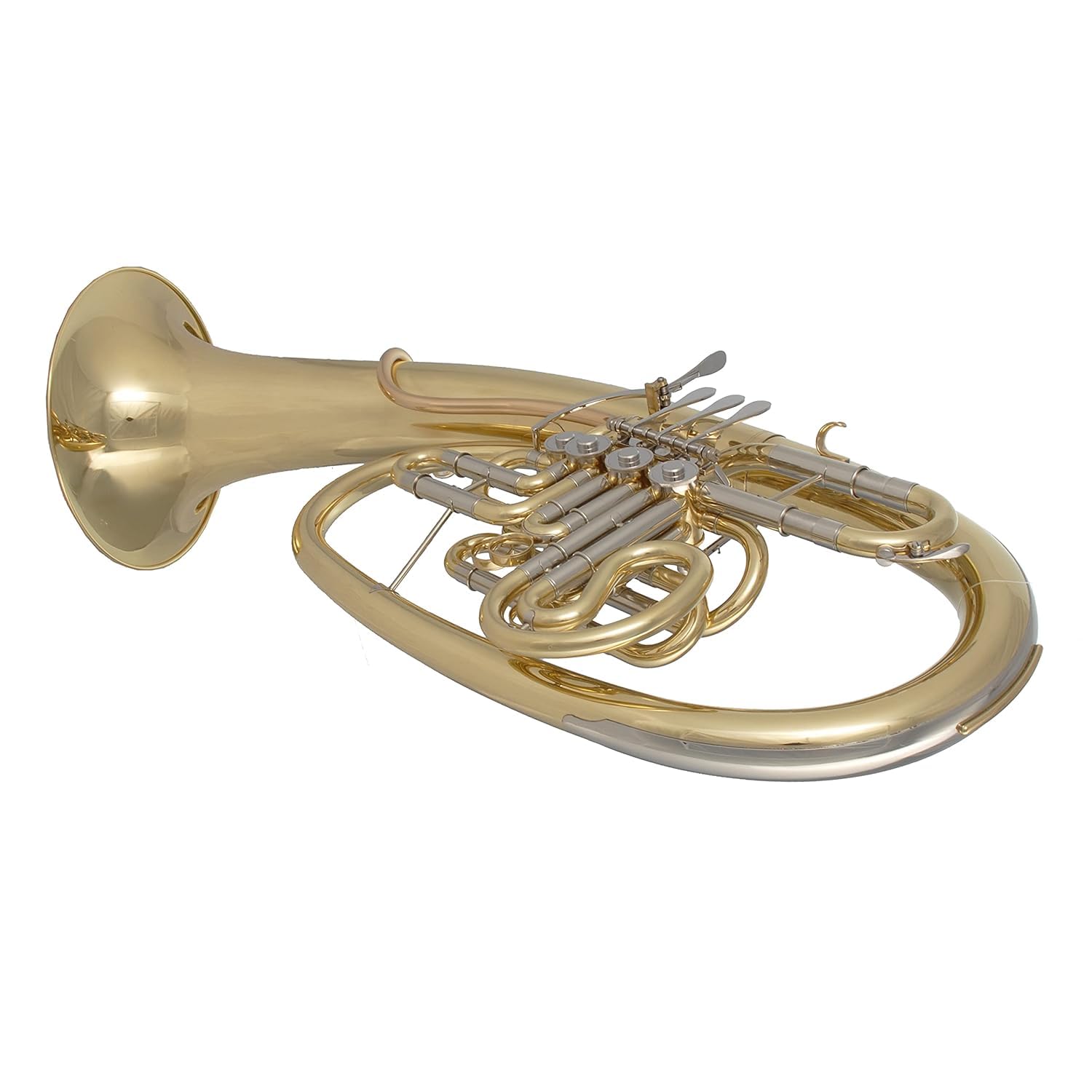 Tuba Wagner en F/B – Corne de wagner avec 3 valves rotatives et valve d'inversion – Complet avec valise, embout buccal et accessoires