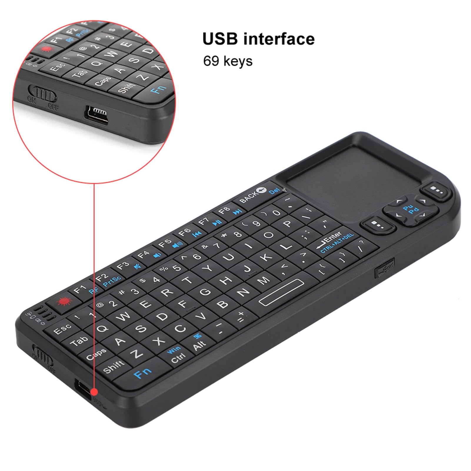 Amazon.com: 2.4G Pocket Mini Keyboard Mini USB Keyboard with
