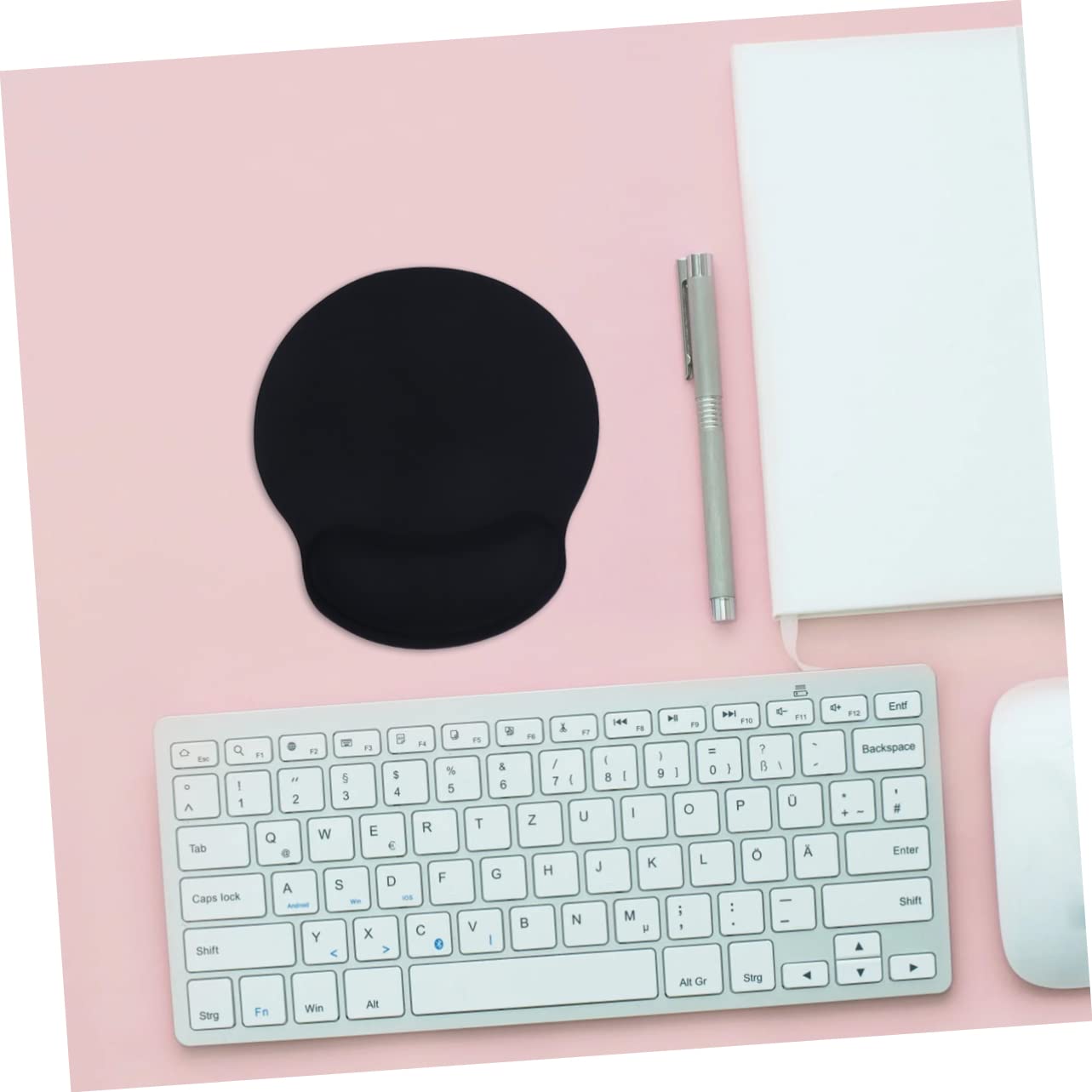 2sätze Teiliges Set Memory Handkissen Tastatur Handballenauflage Mauspad Ergonomische Handgelenkauflage Für Pc Und Büro Elastisch Und Bequem Für Längere Nutzung Schwarz