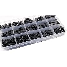 M2 M2.5 M3 M4 Black Plastic Nylon Insulated Hex Standoff Hexagon Pillar Spacer Column Screw TREXCFGHM3 650pcs