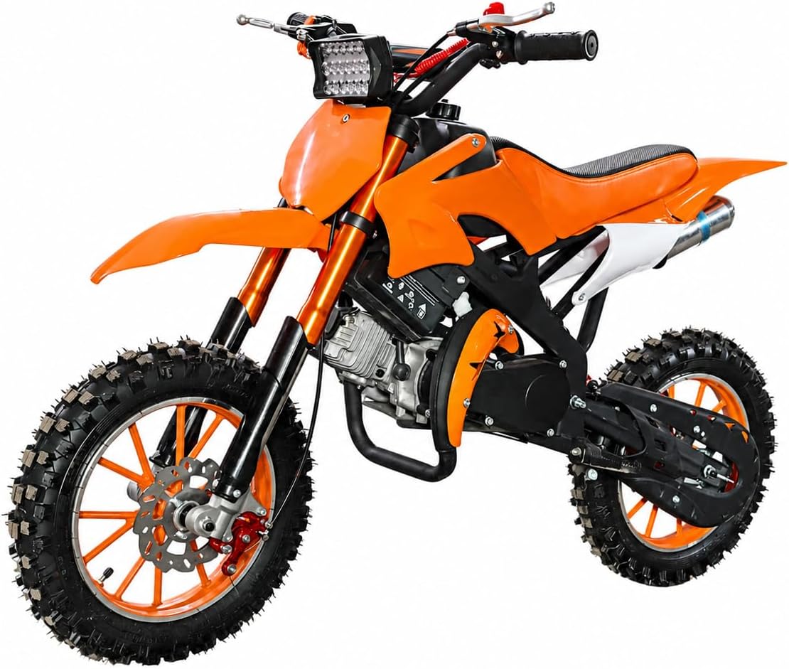 Gigaglitz Powerful Dirt Max 50Cc 2 Stroke Kids Dirt Bike -Best Off-Road Mini Motorcycle, Budget Friendly and Bike,Multicolor
