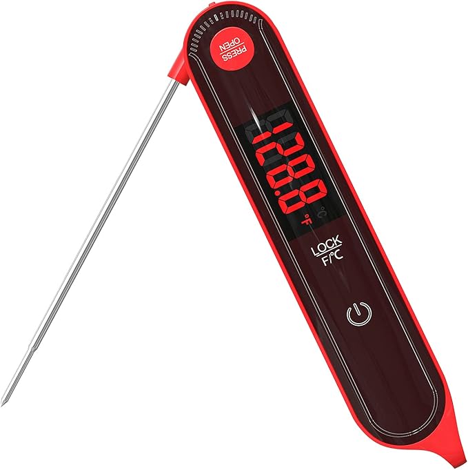 Review Digital Meat Thermometer for Grilling with Ambidextrous Backlit & Thermocouple Instant Read LED Thermometer Kitchen Cooking Food Thermometer for Candy Water Oil BBQ Grill Smoker Review Digital Meat Thermometer for Grilling with Ambidextrous Backlit & Thermocouple Instant Read LED Thermometer Kitchen Cooking Food Thermometer for Candy Water Oil BBQ Grill Smoker