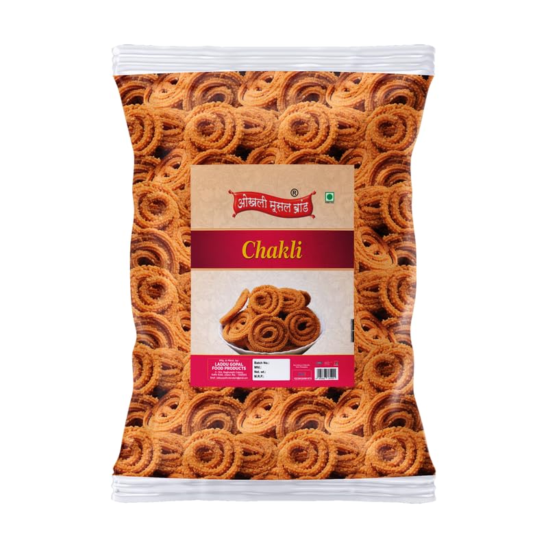 Image of OKHLI MUSAL BRAND Murukku | Travancore-Cochin Chakli Snacks | Bhajni Chakoli Chakli Namkeen Snacks for Foodie Indians | Ready to Eat snacks-Tea Time Chakli | Chakli Diwali Rakhi Snack-350g*1Pack