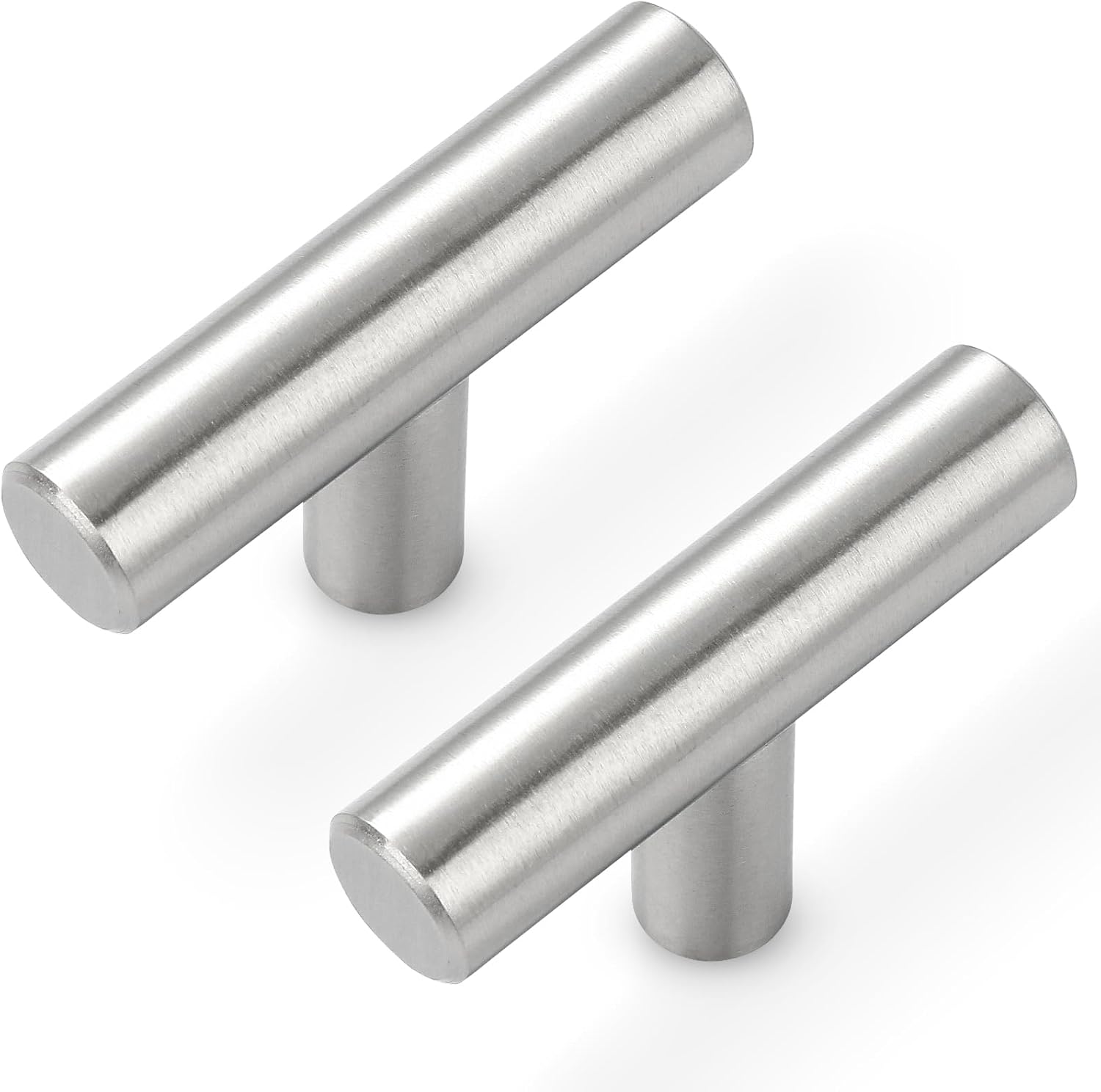 Estmoon 30 Pack 2 Inch Brushed Nickel Cabinet Knobs - Stainless Steel Single Hole Drawer Pulls for Kitchen Cabinets & Dressers