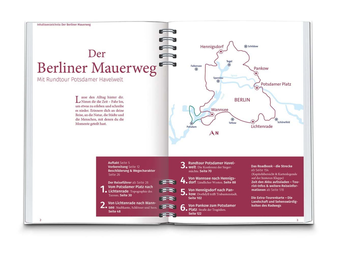 KOMPASS Radreiseführer Der Berliner Mauerweg: auf 164 Kilometern durch die bewegte Geschichte Berlins, mit Extra-Tourenkarte, Reiseführer und exakter Streckenbeschreibung