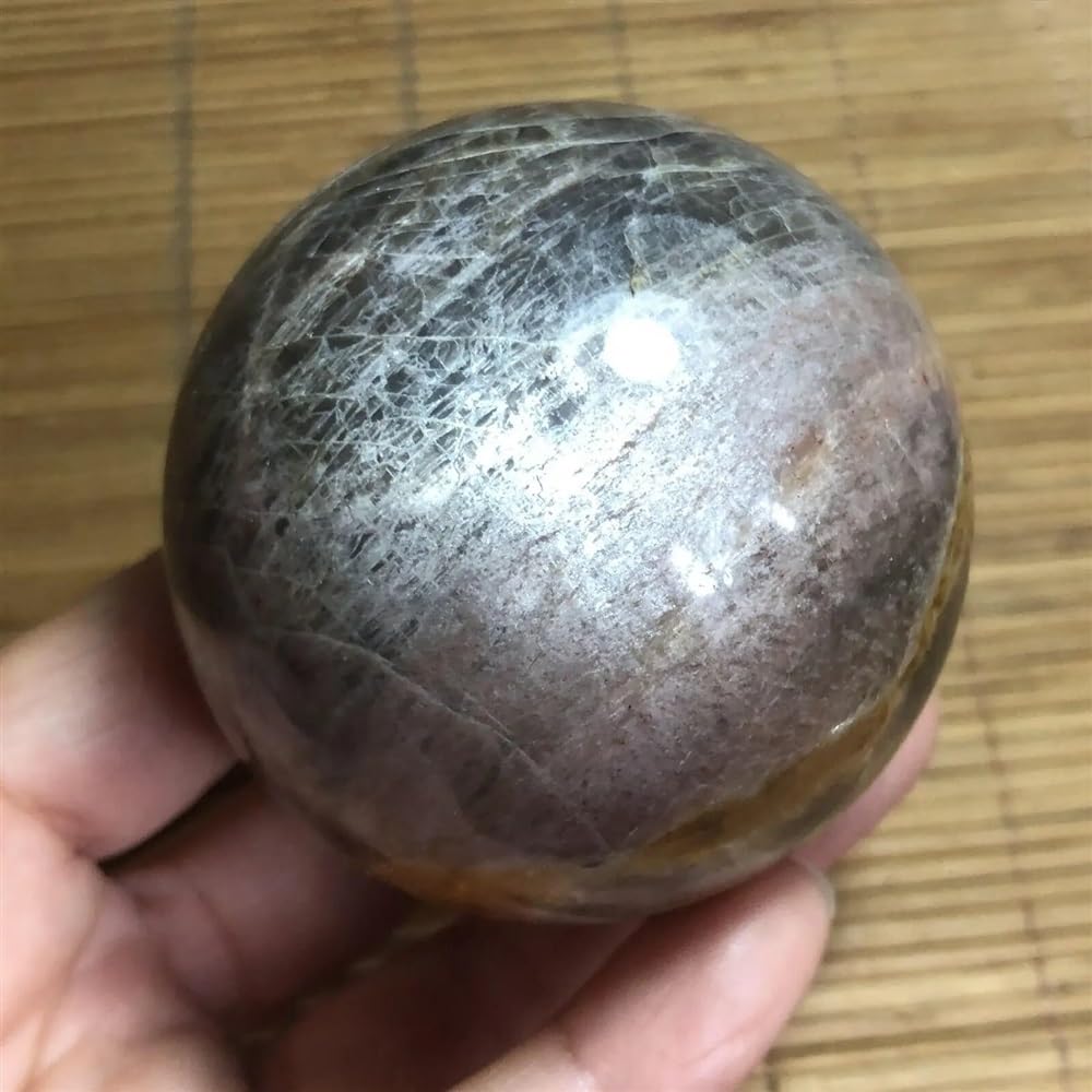 BHBHCPZGR Decorative Ornaments Gray Moonstone Quartz Sphere Crystal Ball (Size : 900-1000g)