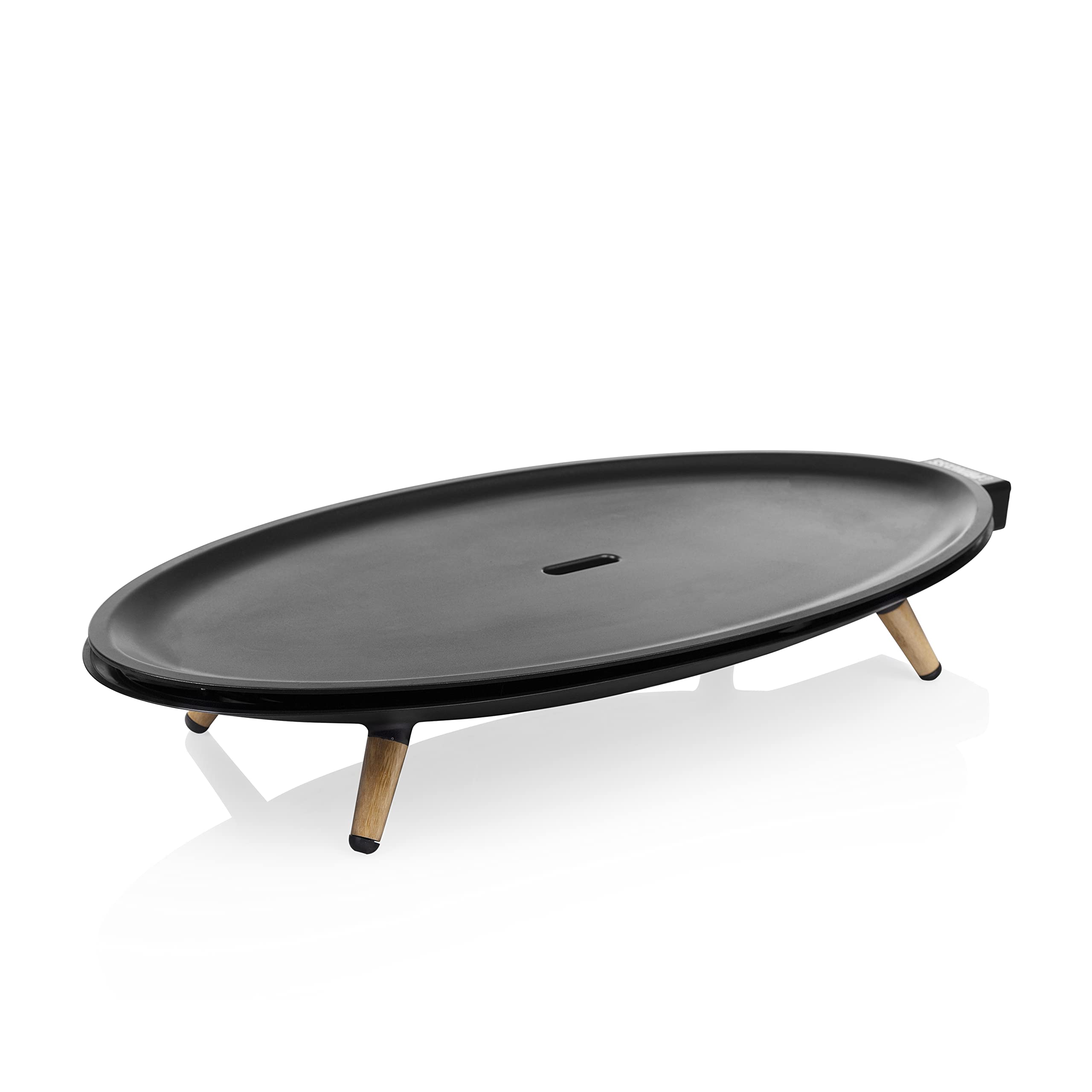 Princess 103200 Table Chef Elypse Pure 2000 W Leistung ovales Design Bambusgehäuse 60 x 30 cm