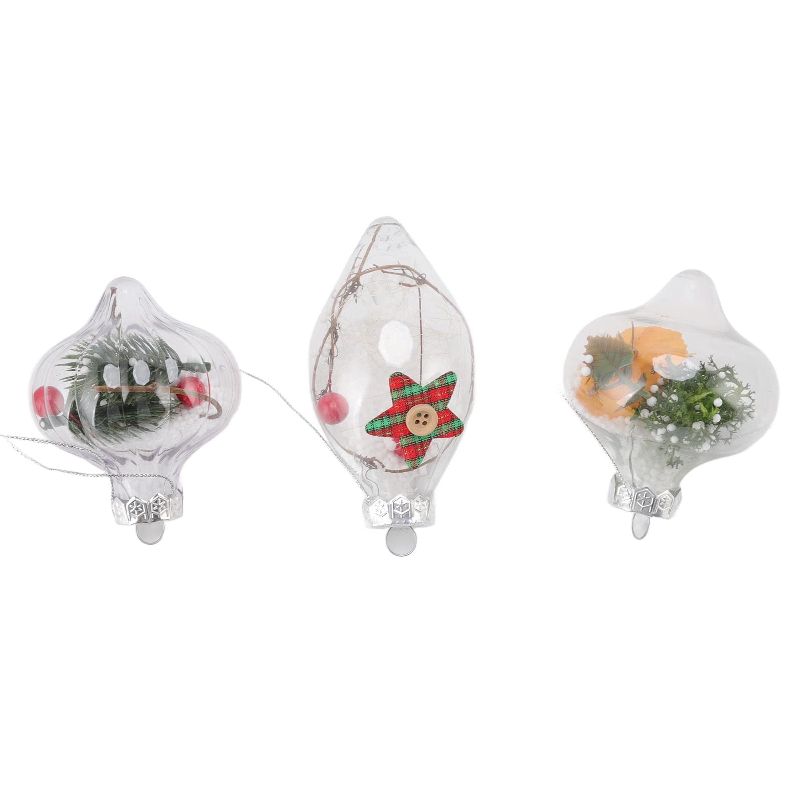 Boules de Noël soufflées en PET incassable | Lot de 12 pièces festives