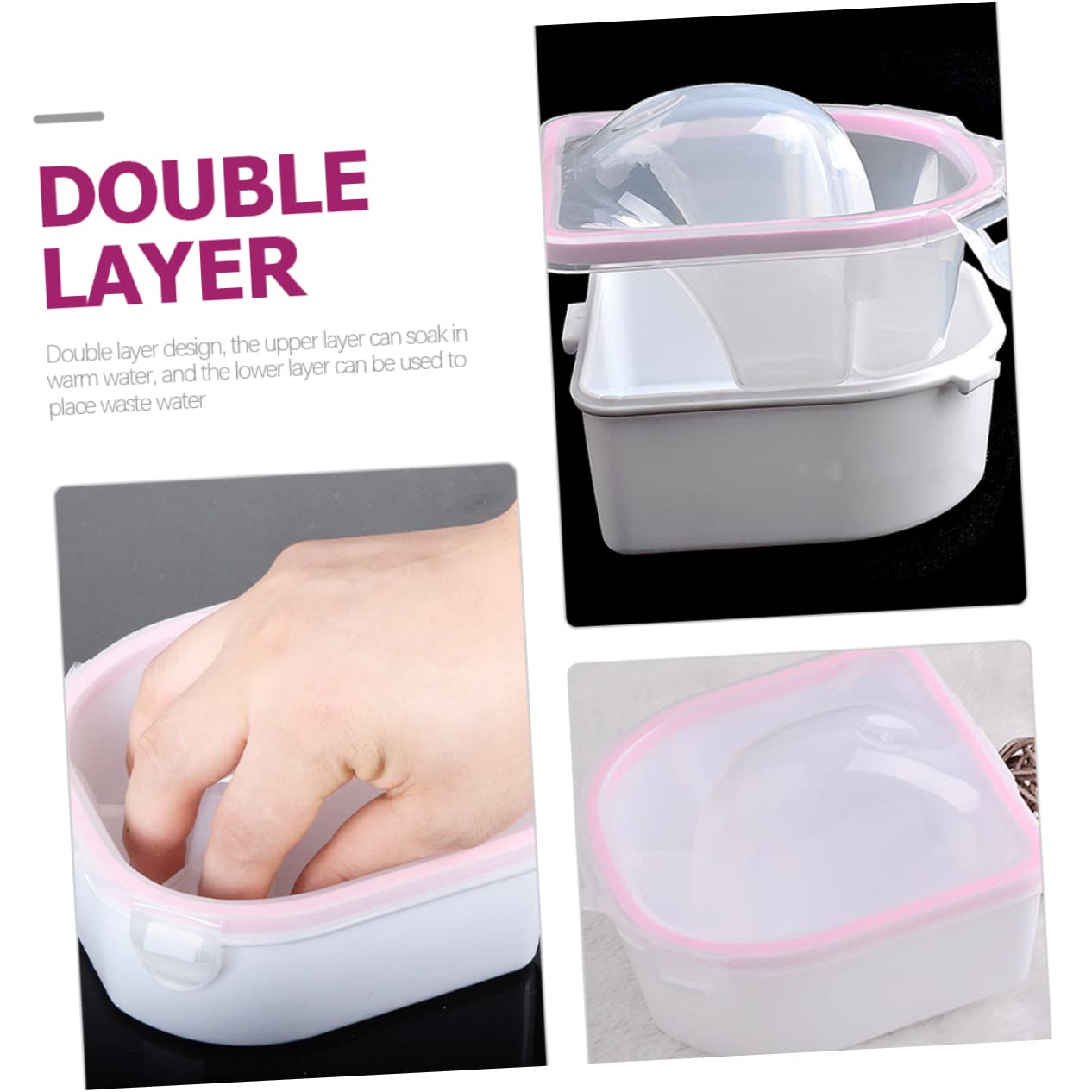 FOMIYES Nail Soaking Bowl 2pcs Manicure Supplies Nail Soak off Bowl Set Acrylic Nail Remover Bowl for Nail Salons Diy Manicure Kit