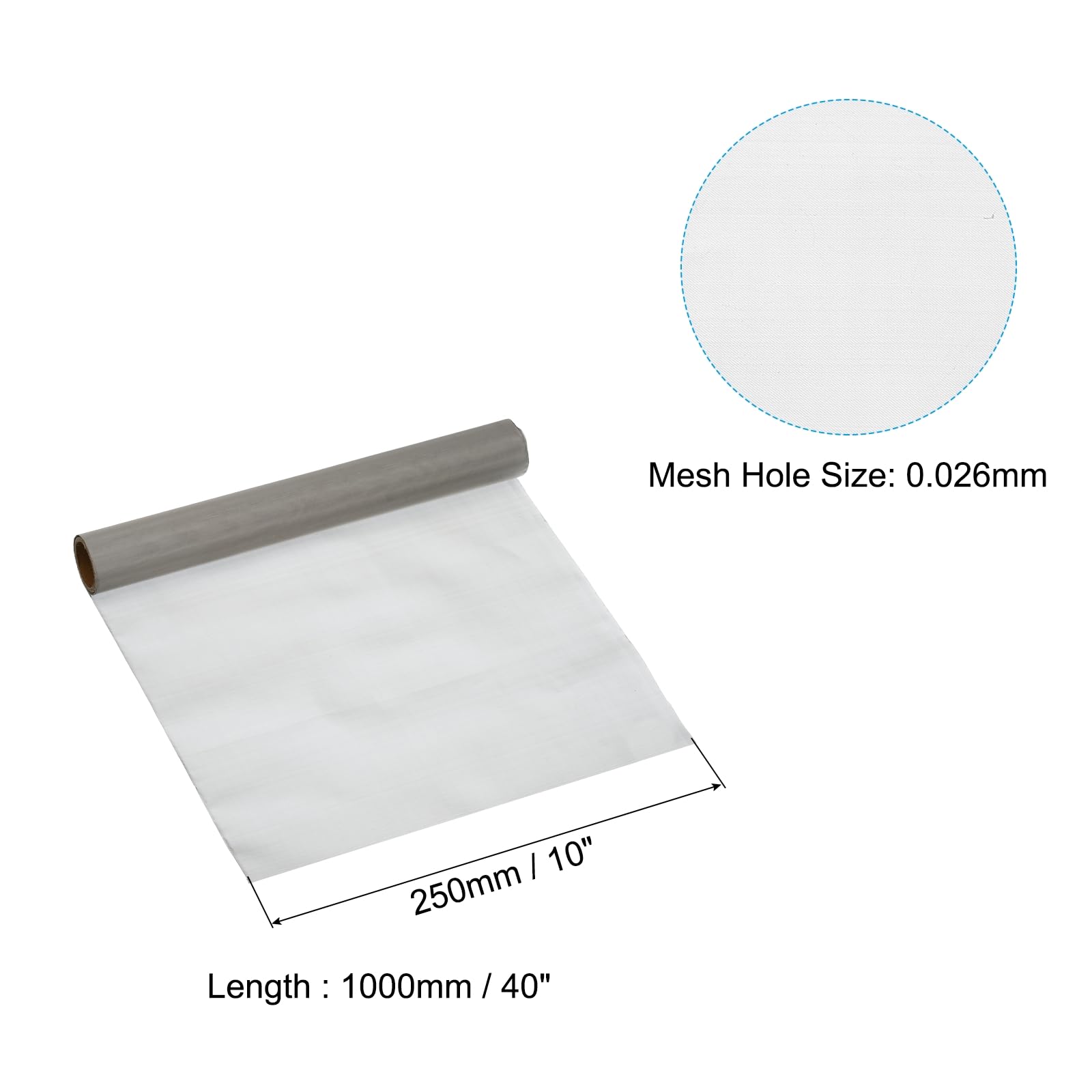PATIKIL 40"L x 10"W Drahtgeflecht, 500 Mesh 316L Edelstahl Lüftungsfiltergitter für Fenster Sicherheitslüftungsabdeckung Filtration Tierzaun
