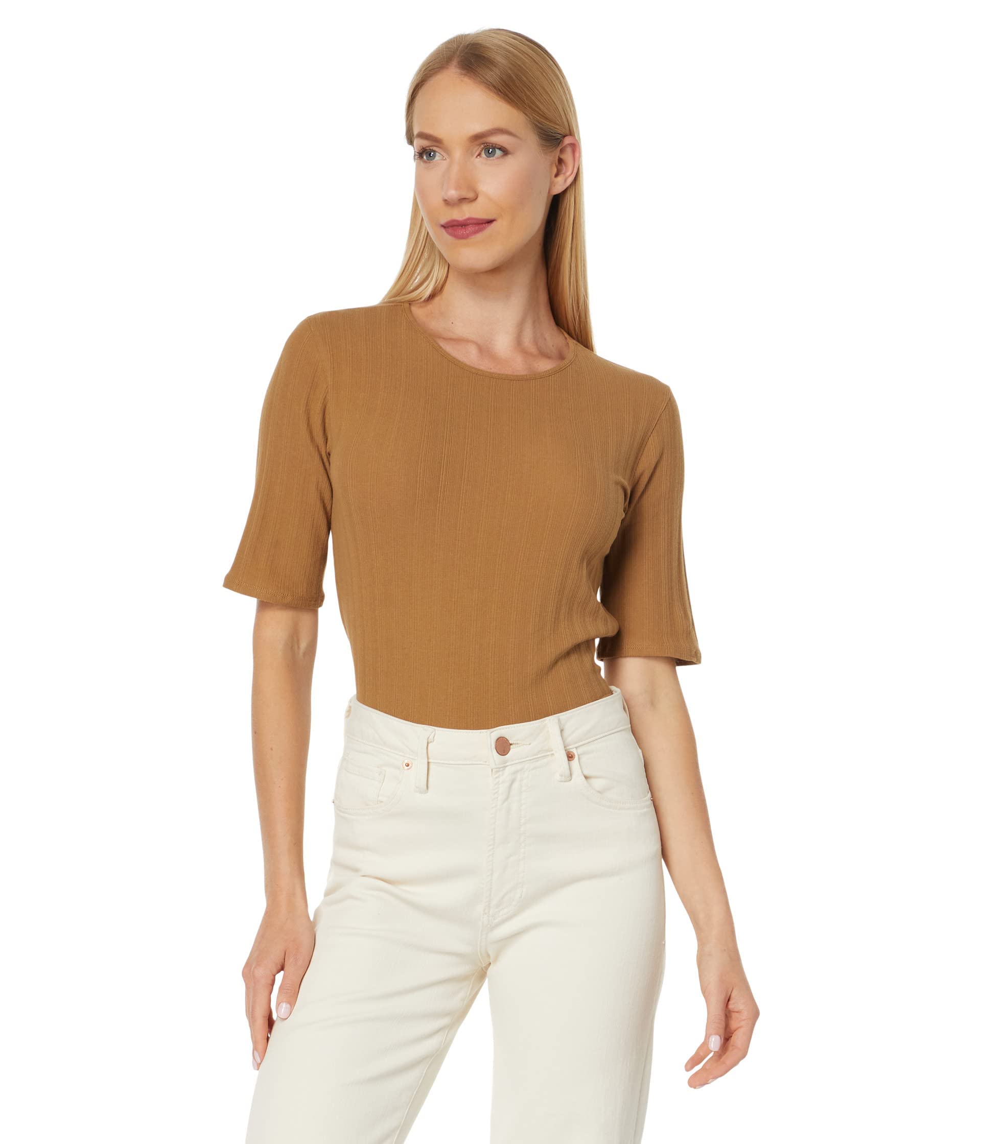Vince Women's Elbow Sleeve Crew Neck Top