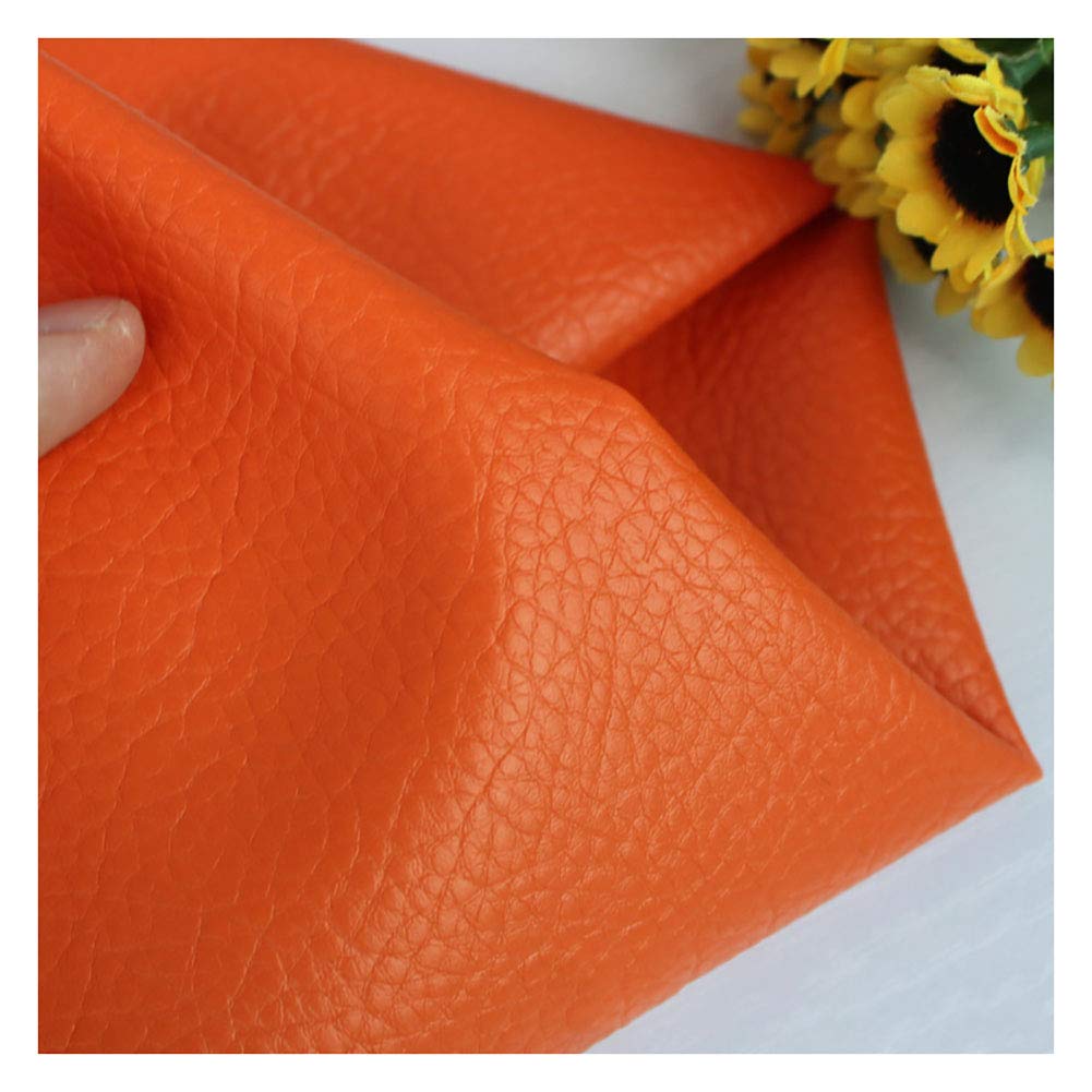 wangk Tissu Simili Cuir Tissu Patch de Réparation en Cuir, Tissu Suédine Effet Simili Cuir Rouleau en Cuir PU Tissu Simili Cuir, Fin et Stretch - Tissu Faux Cuir pour Meubles Canapés -