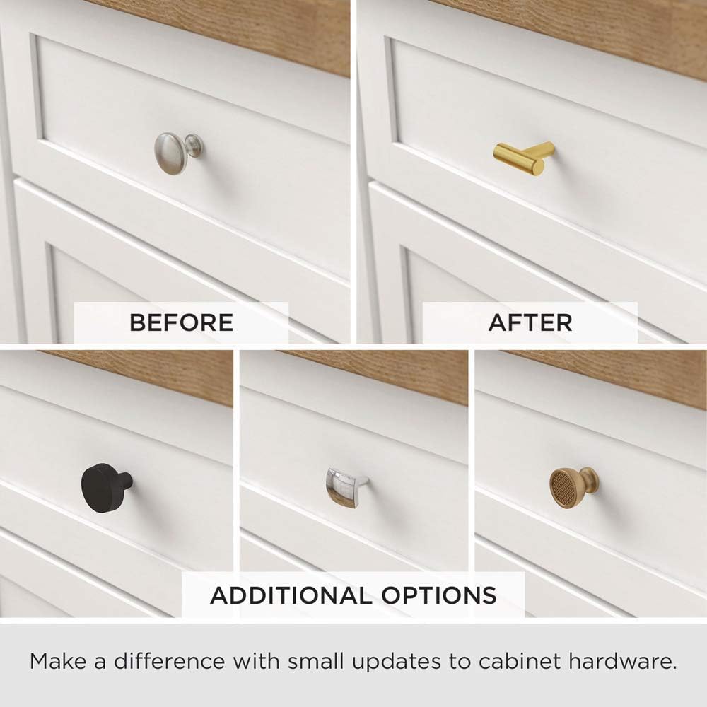 Franklin Brass Top Ring (1-Pack) Cabinet Knobs Satin Nickel Hardware for Kitchen, Drawer Pulls, Dressers, Closet Door 1-3/16" P30068W-SN-C