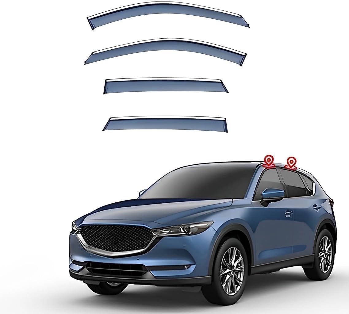 PANXUC Car Wind Deflectors for Mazda CX-5 KF 2017 2018 2019 2020 2021 2022, Side Window Wind Rain Deflector Window Visor Sun Rain Guard Smoke Guards