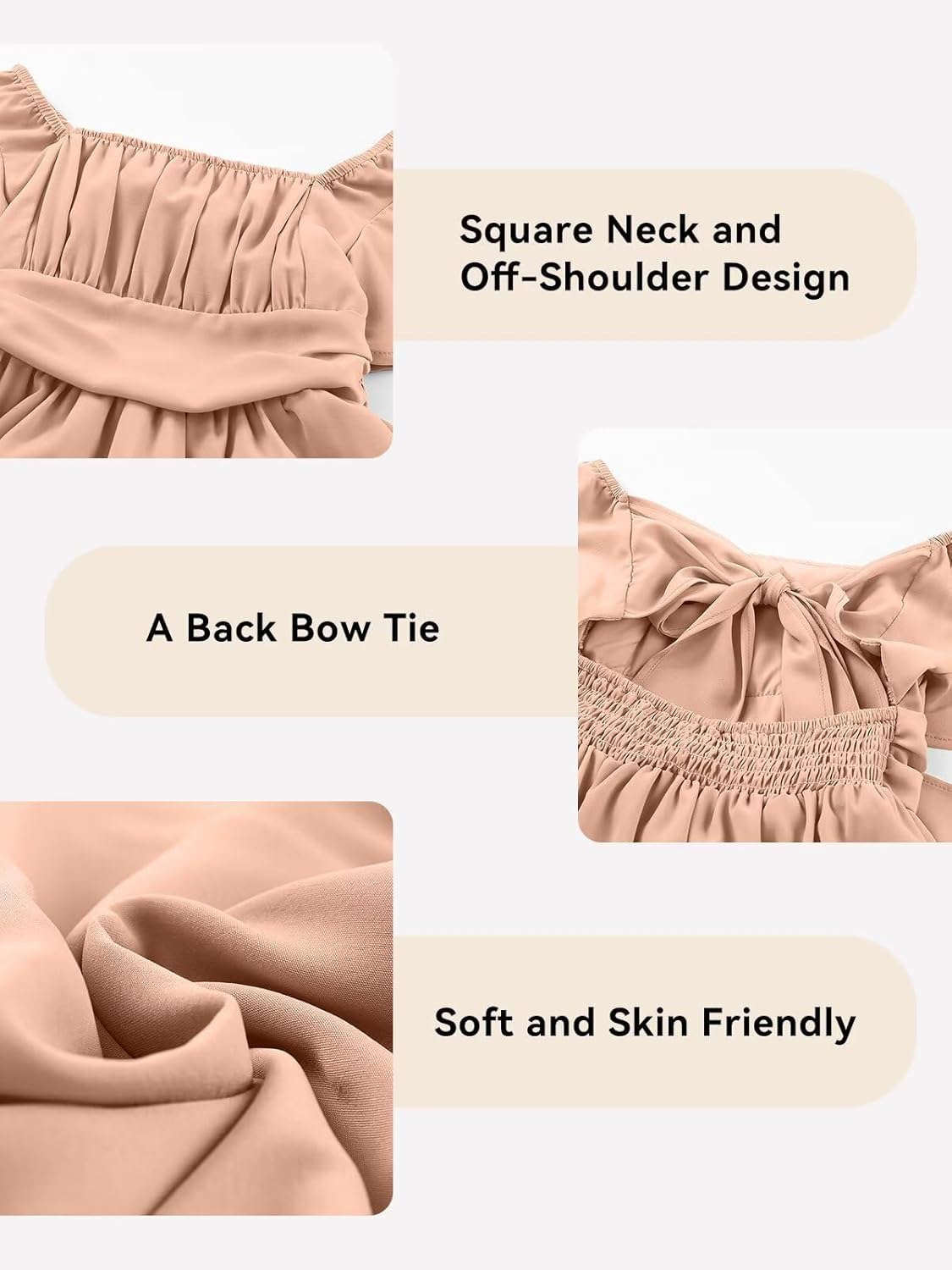 Girls Elegant Ruffle Back Tie Dress Size 4-15 Years Old - Image 5