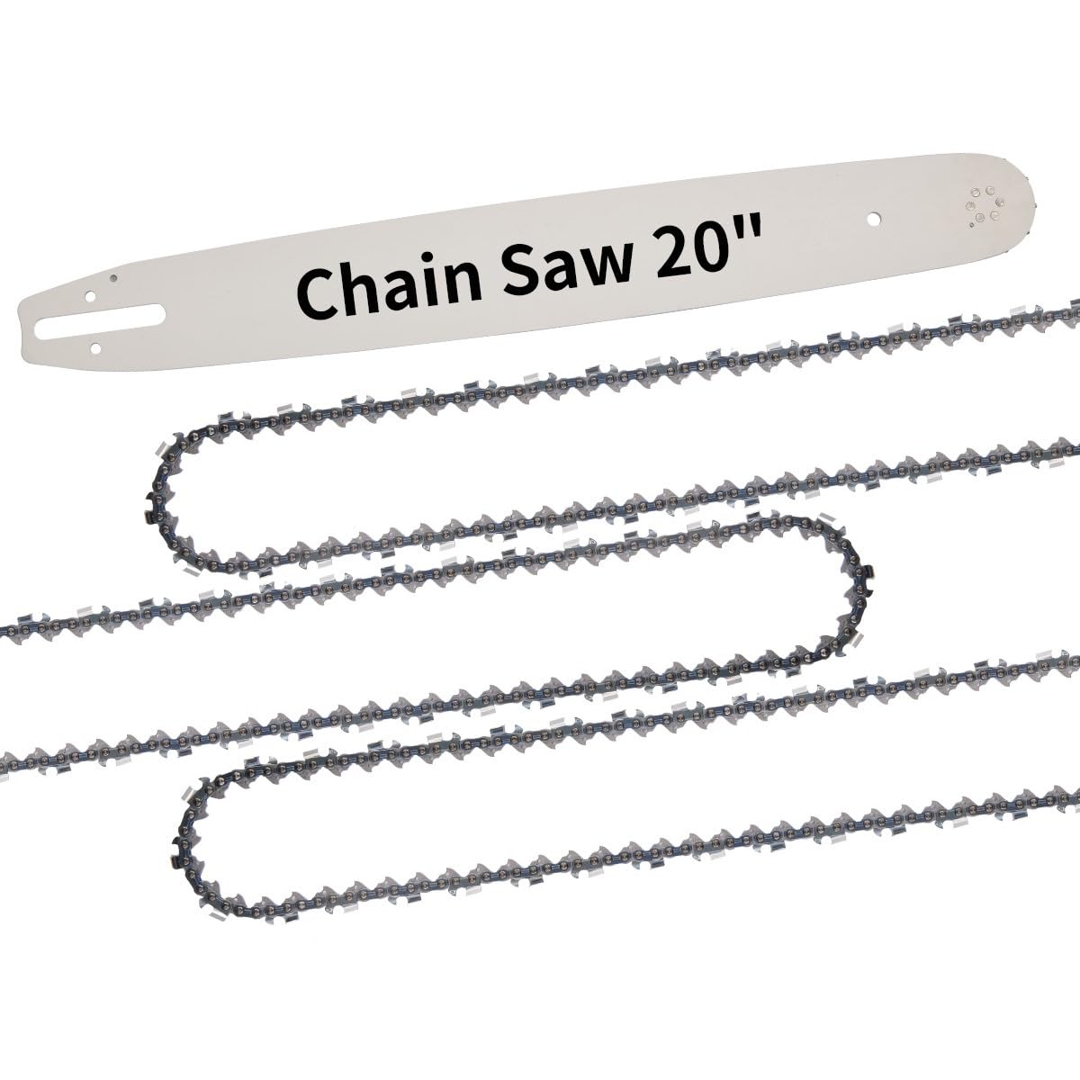 Photo 1 of 20 Inch Chainsaw Bar and Chain Combo, Replacement for Saw Chains, 3/8" Pitch, 050" Gauge, D025 Mount, 72 Drive Links Fits Stihl 030 036 MS360 MS660 MS361 044 MS441(3 Chains +1 Bar)