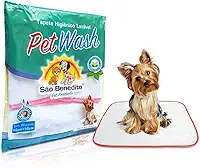 Tapete Higiênico Lavável para Cães Reutilizável Absorvente - 60X50cm - Sustentável e Ecológico (Vermelho)