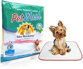 Tapete Higiênico Lavável para Cães Reutilizável Absorvente - 60X50cm - Sustentável e Ecológico (Vermelho)