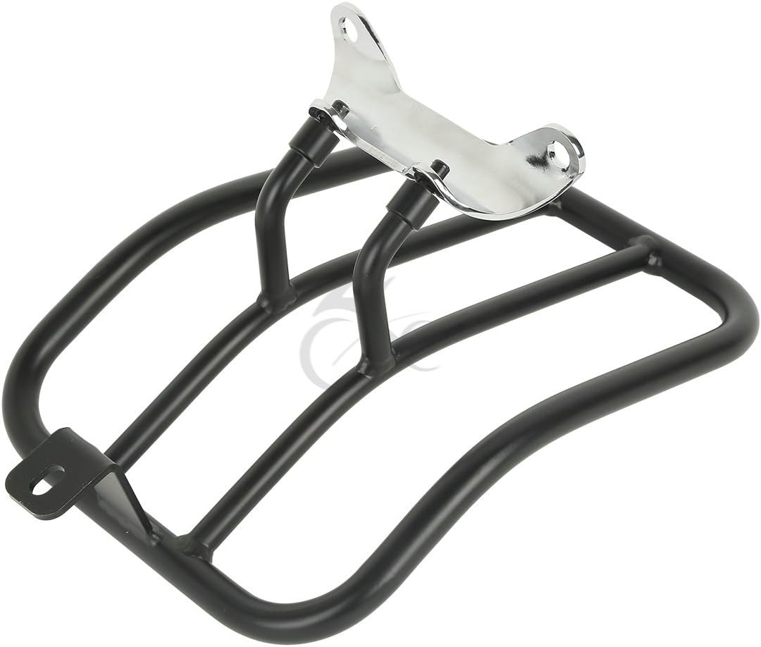 TCMT Black Solo Seat Rear Fender Luggage Rack Fits For Harley Touring Road King 1997-2008
