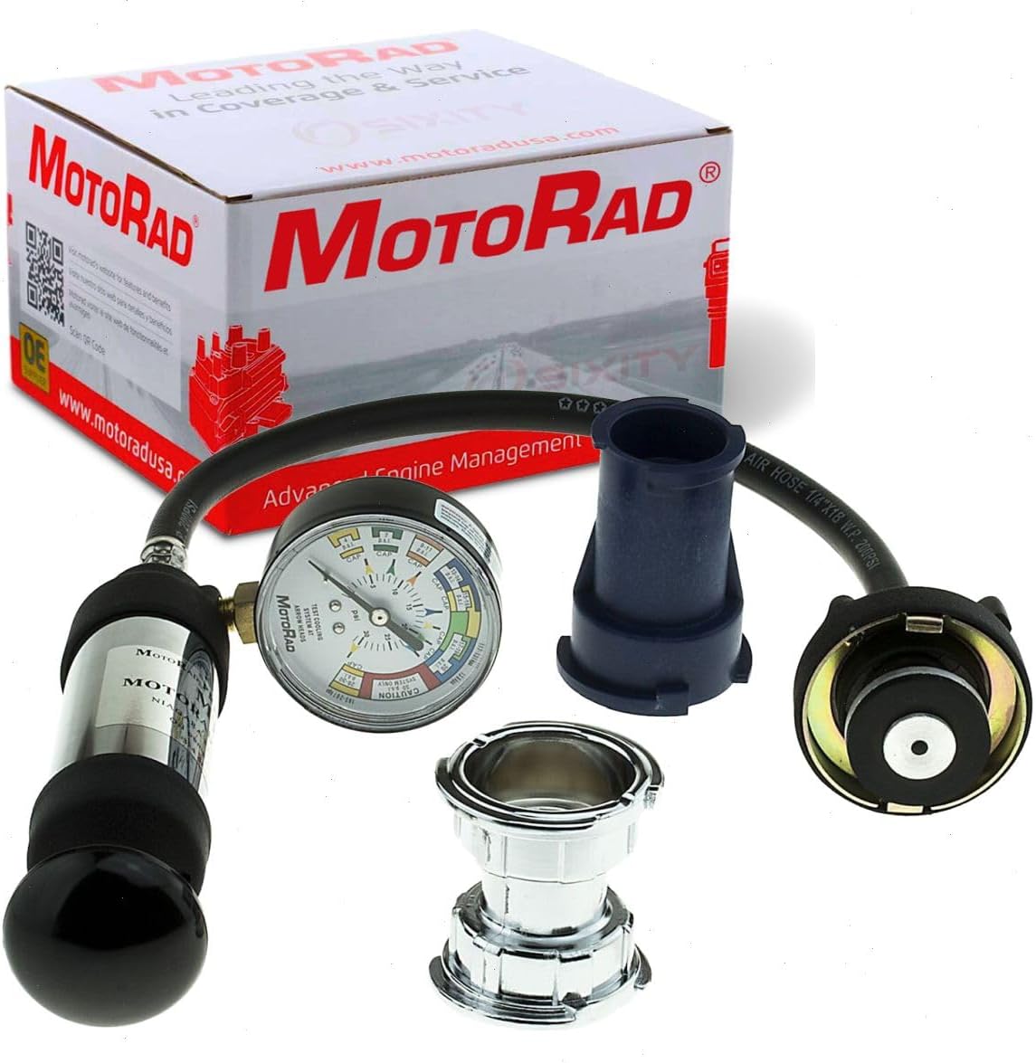 MotoRad Coolant System Pressure Tester compatible with Jeep Wrangler 1987-2016