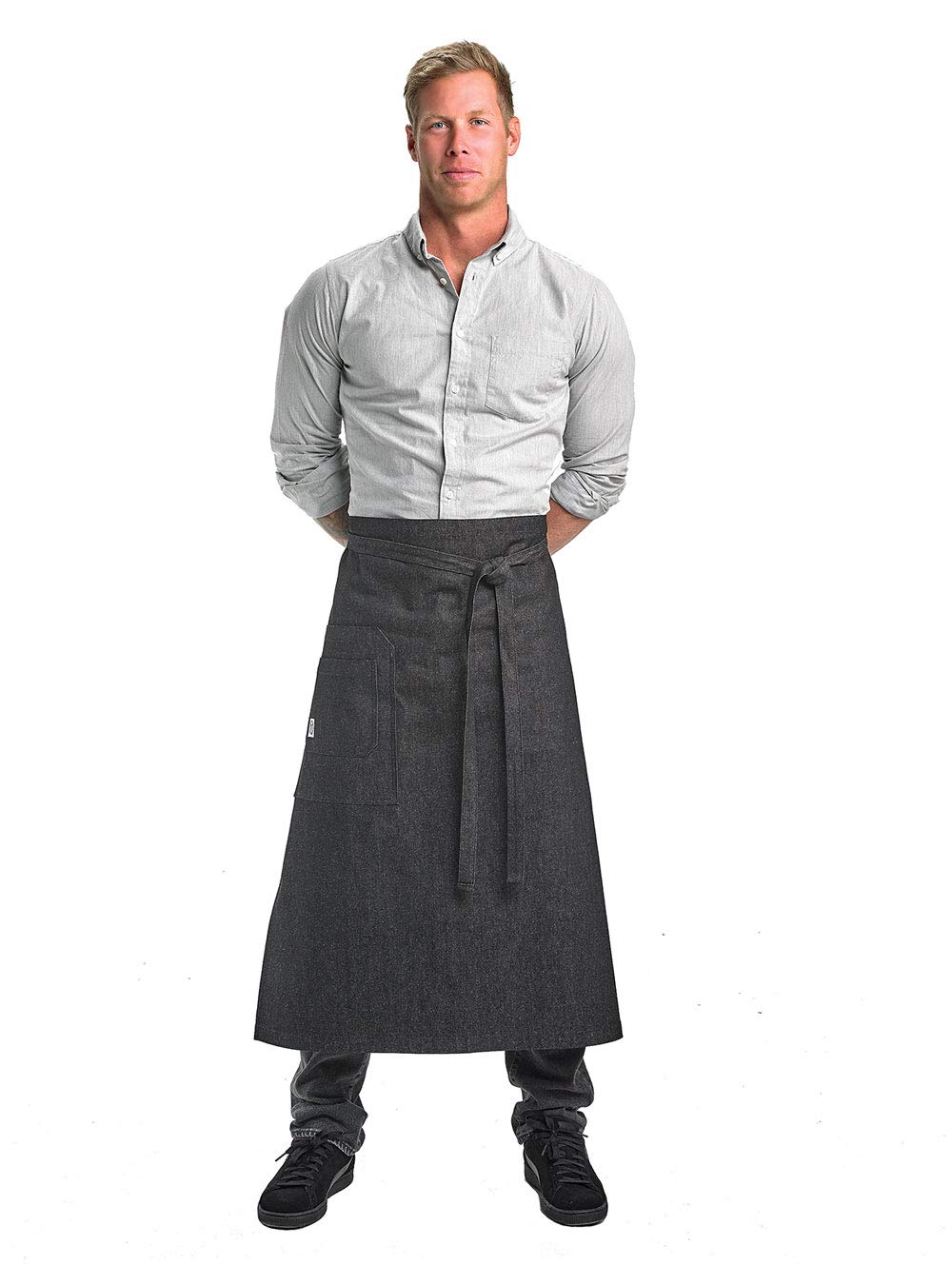 Mercer CulinaryMetro Edge Server Apron, Bistro, Talon Black Denim