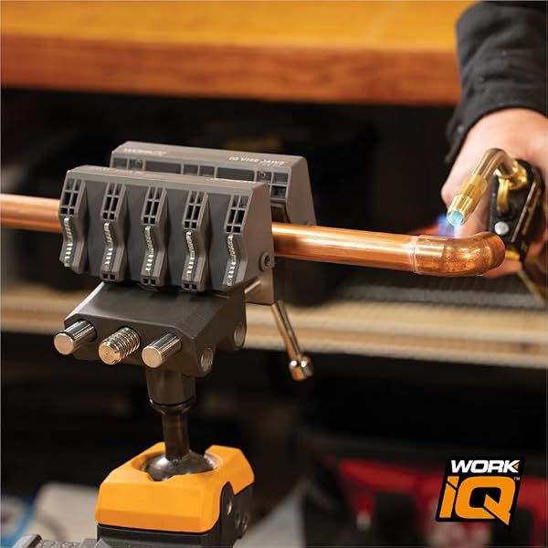 Work IQ Tools Pipe-Fit Vise Jaws | Double-Sided Jaws For Secure Grip | Upgraded Jaws for Securing PVC, Cast Iron, Copper or Aluminum Pipes and Tubes | Compatible with IQ Vise by WORK IQ TOOLS - Image 2